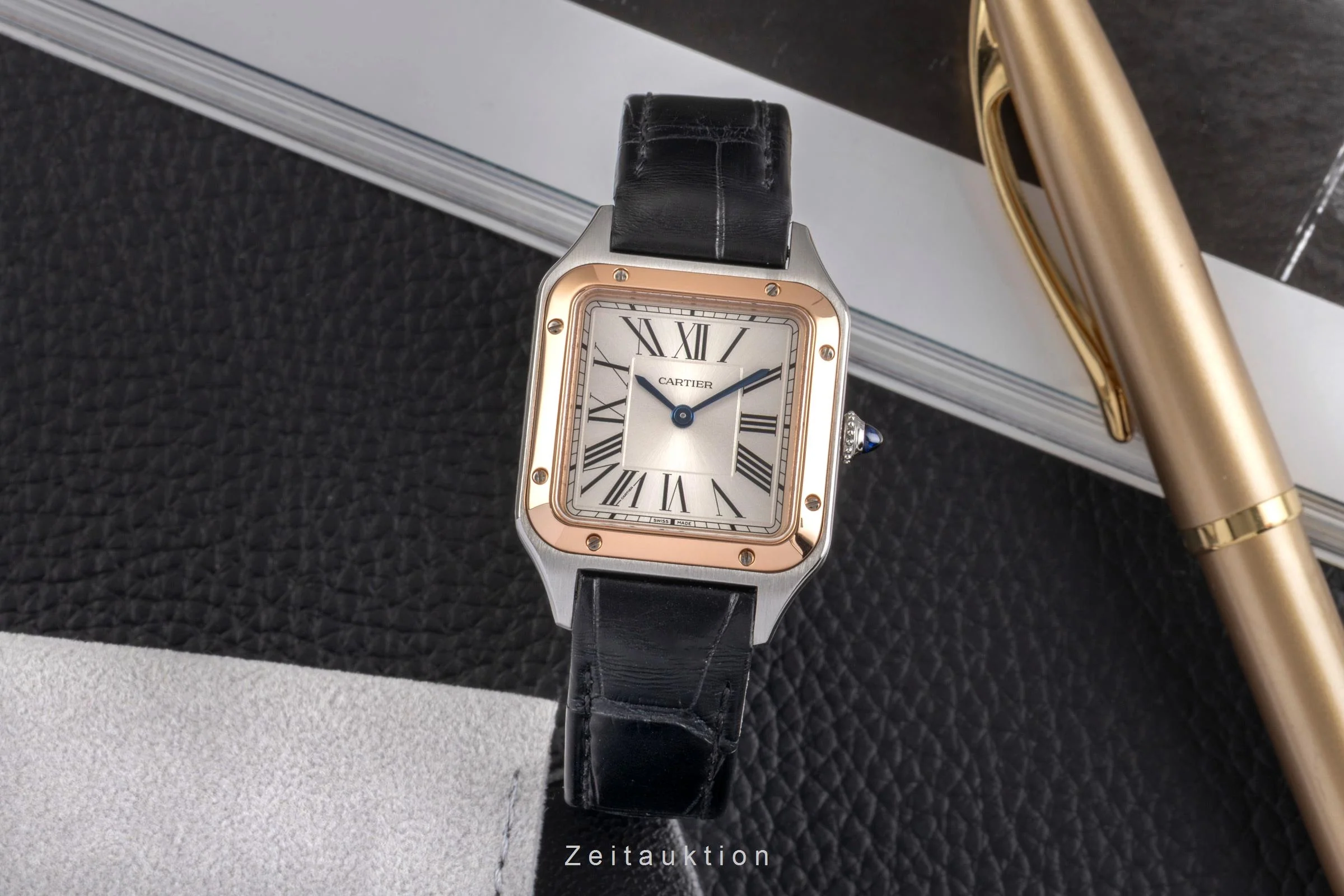 Cartier Santos steel / gold quartz women's watch W2SA0012  [2503505] - Image 4