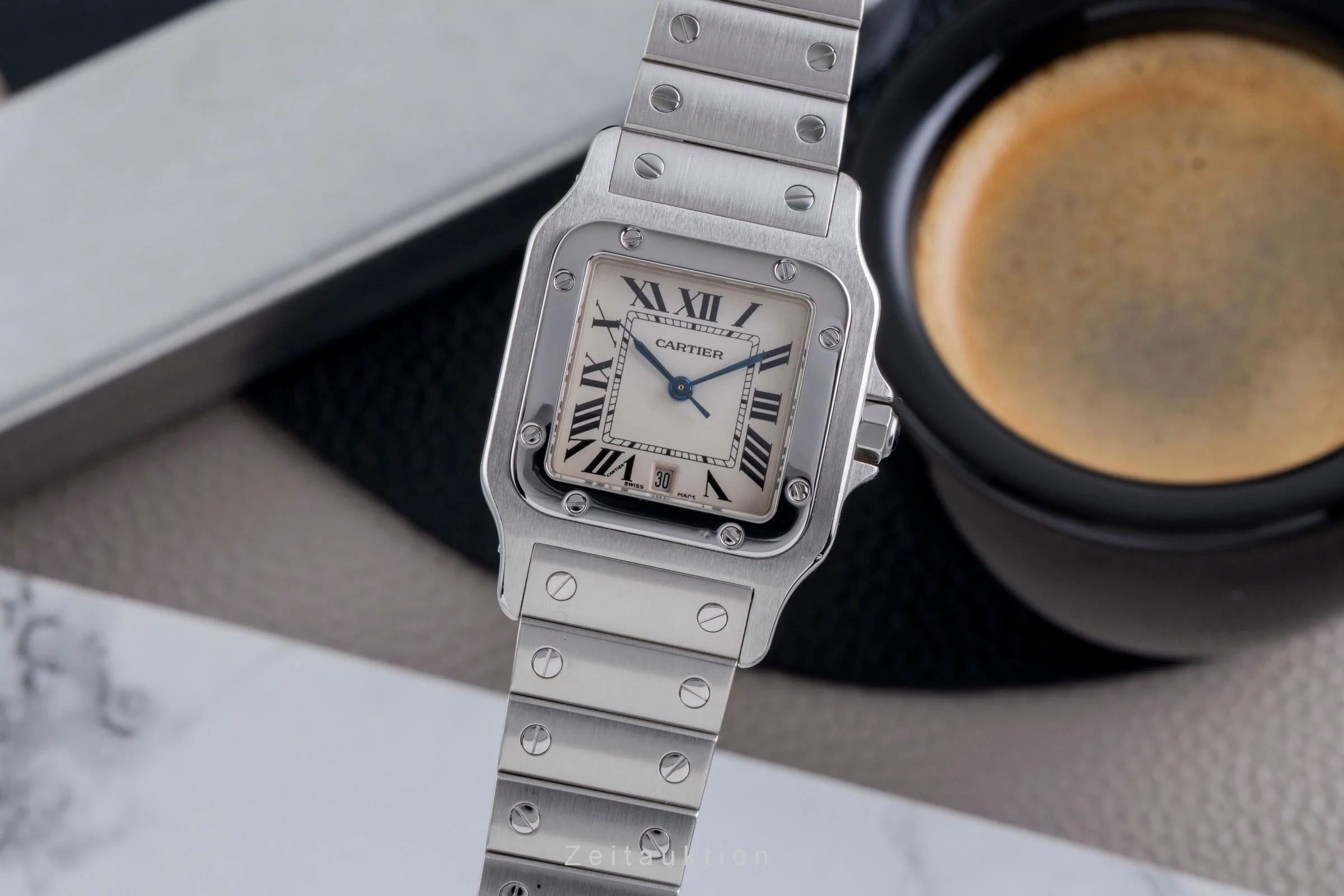 Cartier Santos steel quartz men's watch W20060D6  [2600114] - Image 2