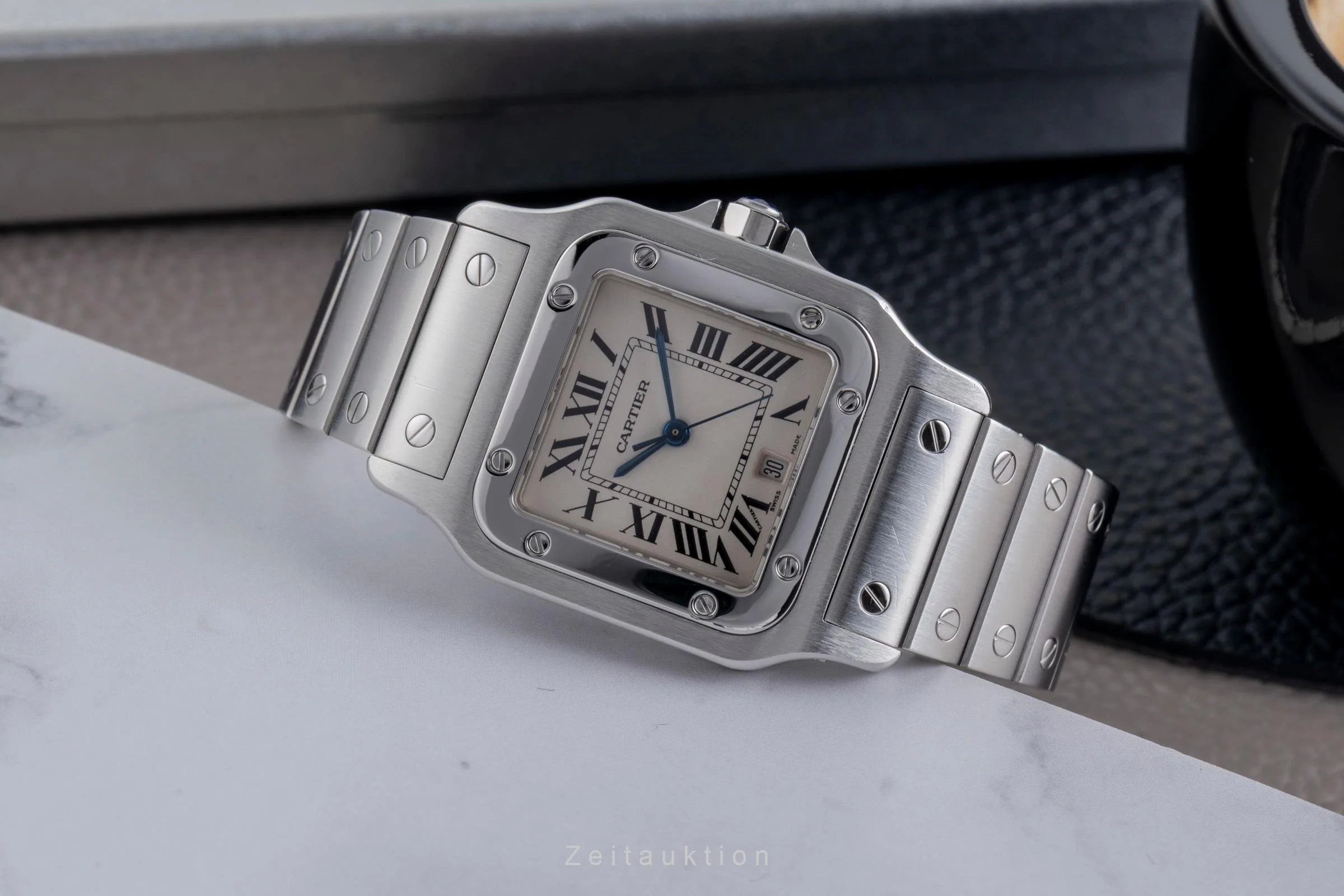 Cartier Santos steel quartz men's watch W20060D6  [2600114] - Image 3
