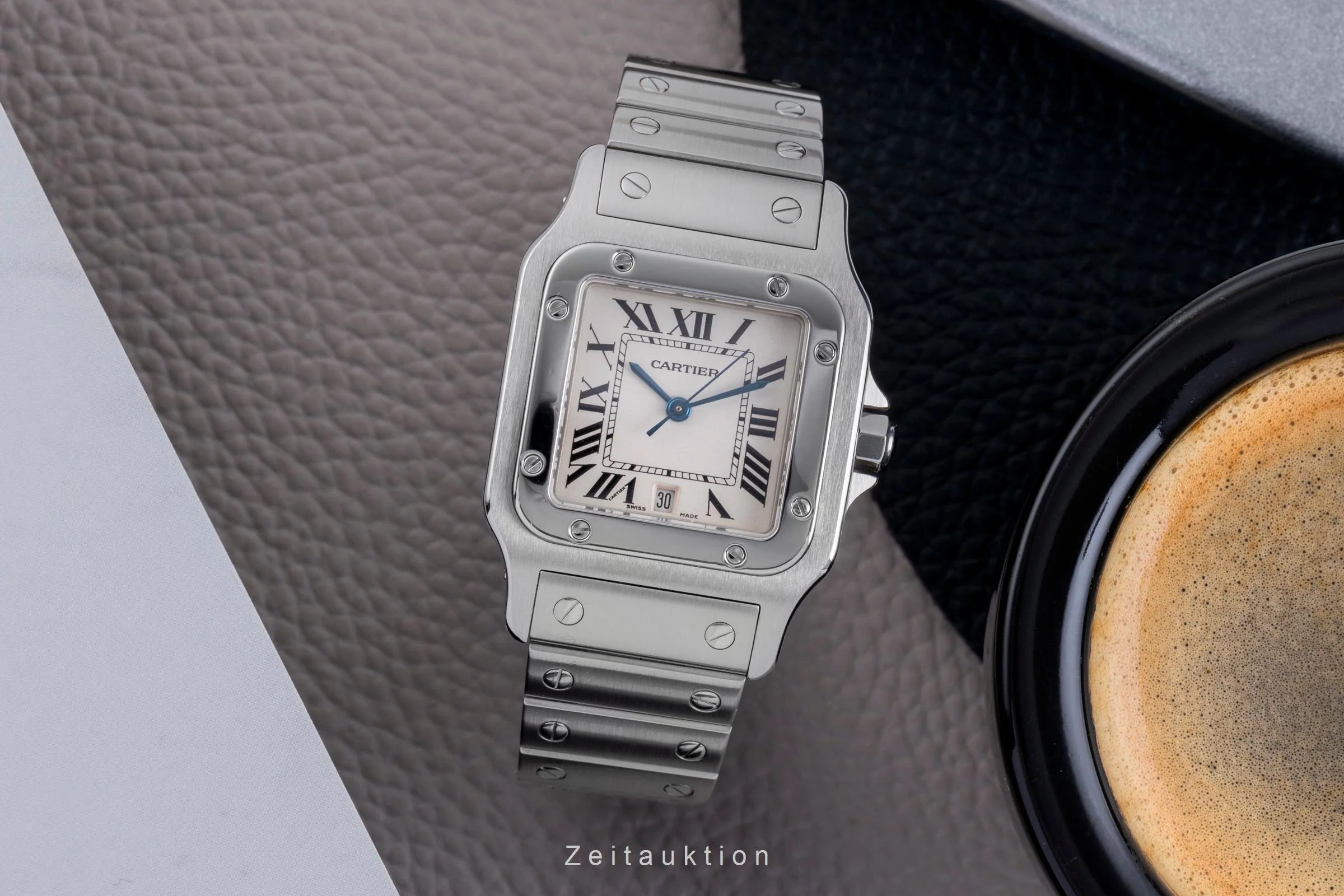 Cartier Santos steel quartz men's watch W20060D6  [2600114] - Image 4