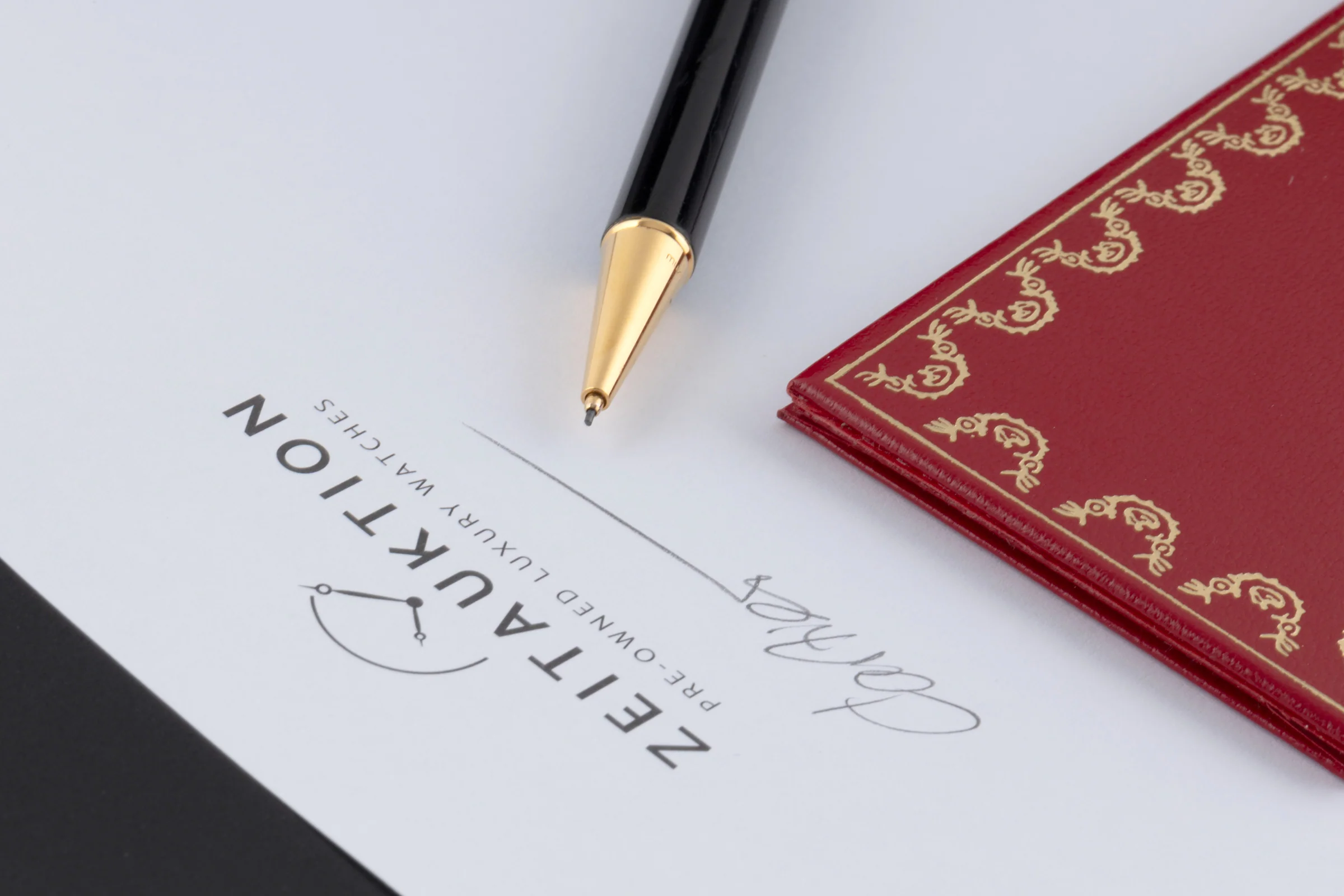 Cartier Stylo Mine Must II pencil lacquer black / gold Finish [KL25911] - Image 2