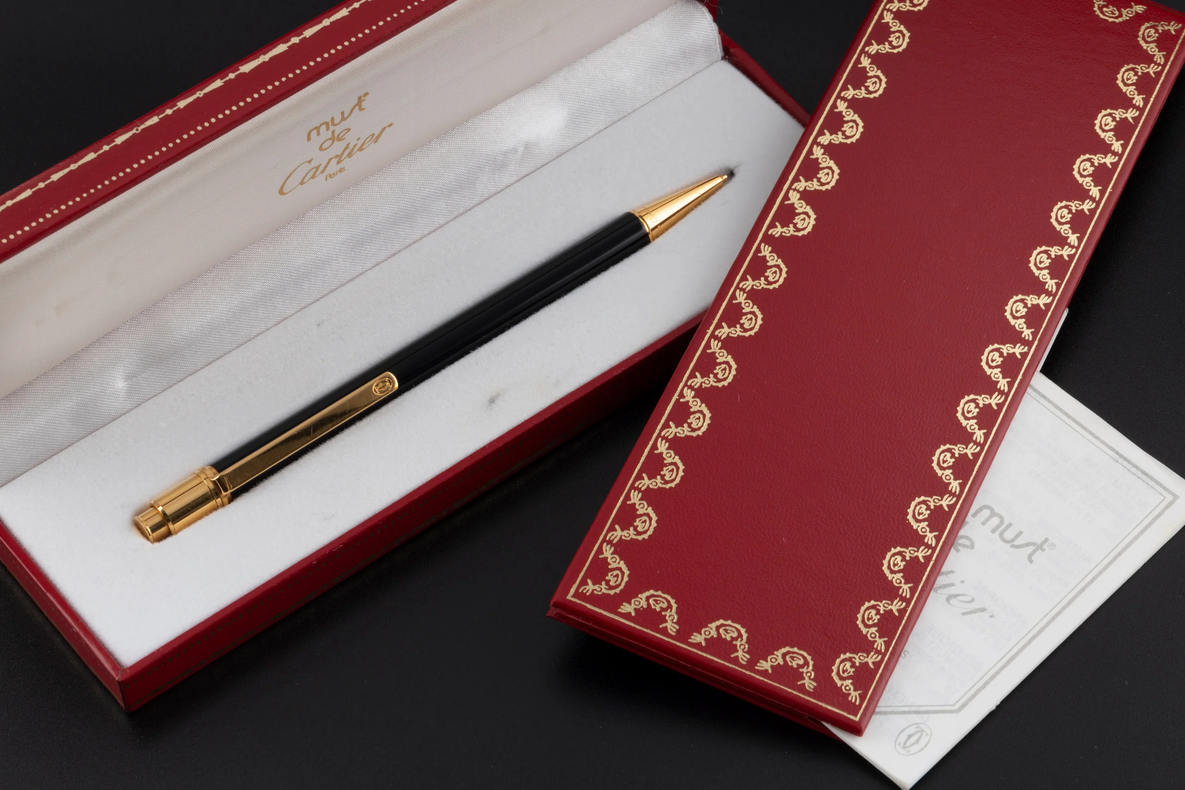 Cartier Stylo Mine Must II pencil lacquer black / gold Finish [KL25911] - Image 3