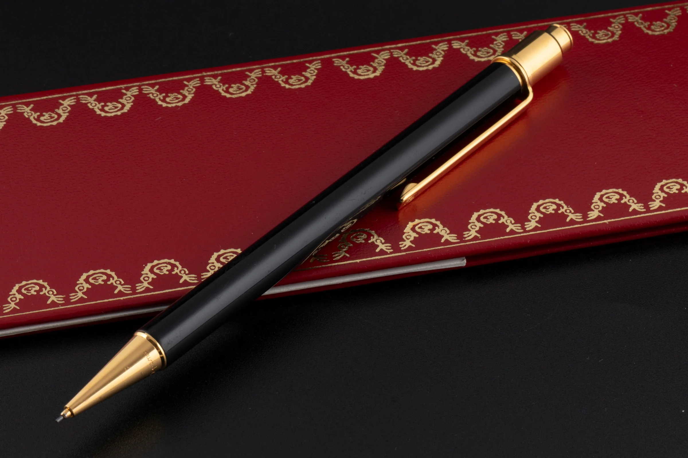 Cartier Stylo Mine Must II pencil lacquer black / gold Finish [KL25911] - Image 4