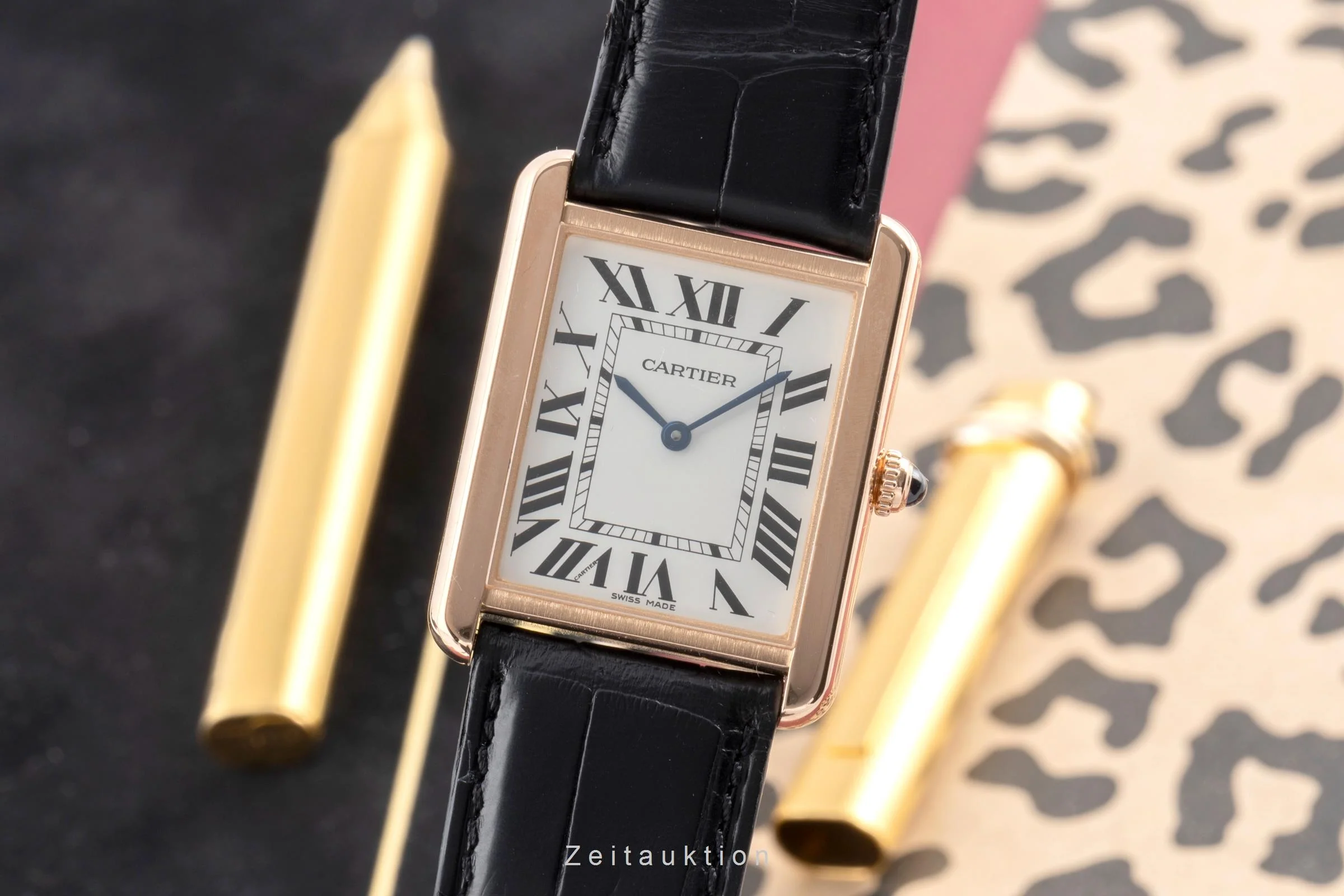 Cartier Tank 18 ct gold quartz men's watch W5200025  [2504848] - Image 2
