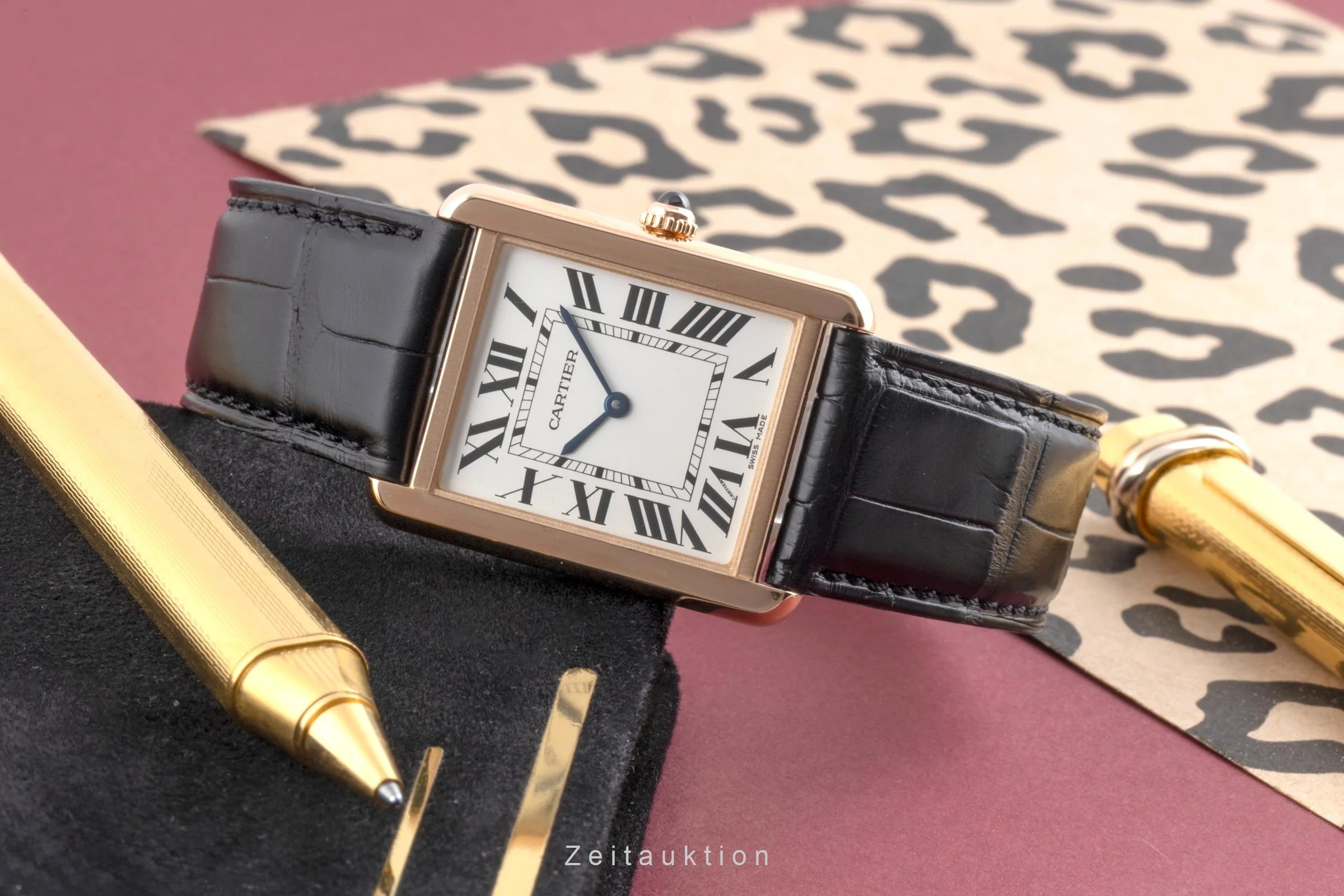 Cartier Tank 18 ct gold quartz men's watch W5200025  [2504848] - Image 3