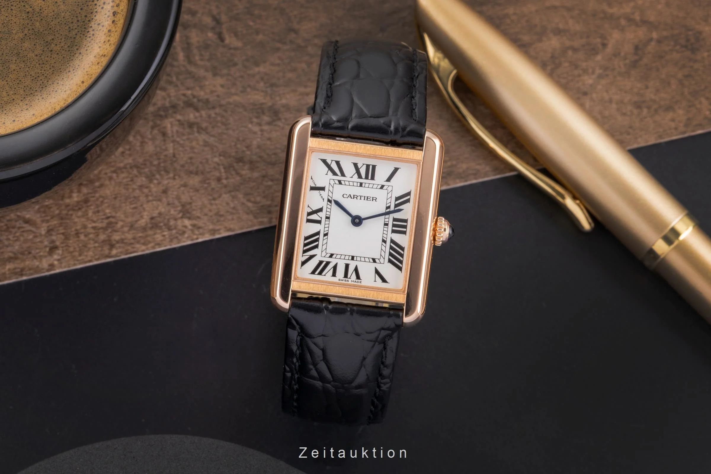 Cartier Tank 18 ct red gold quartz men's watch W5200024  [2505228] - Image 4