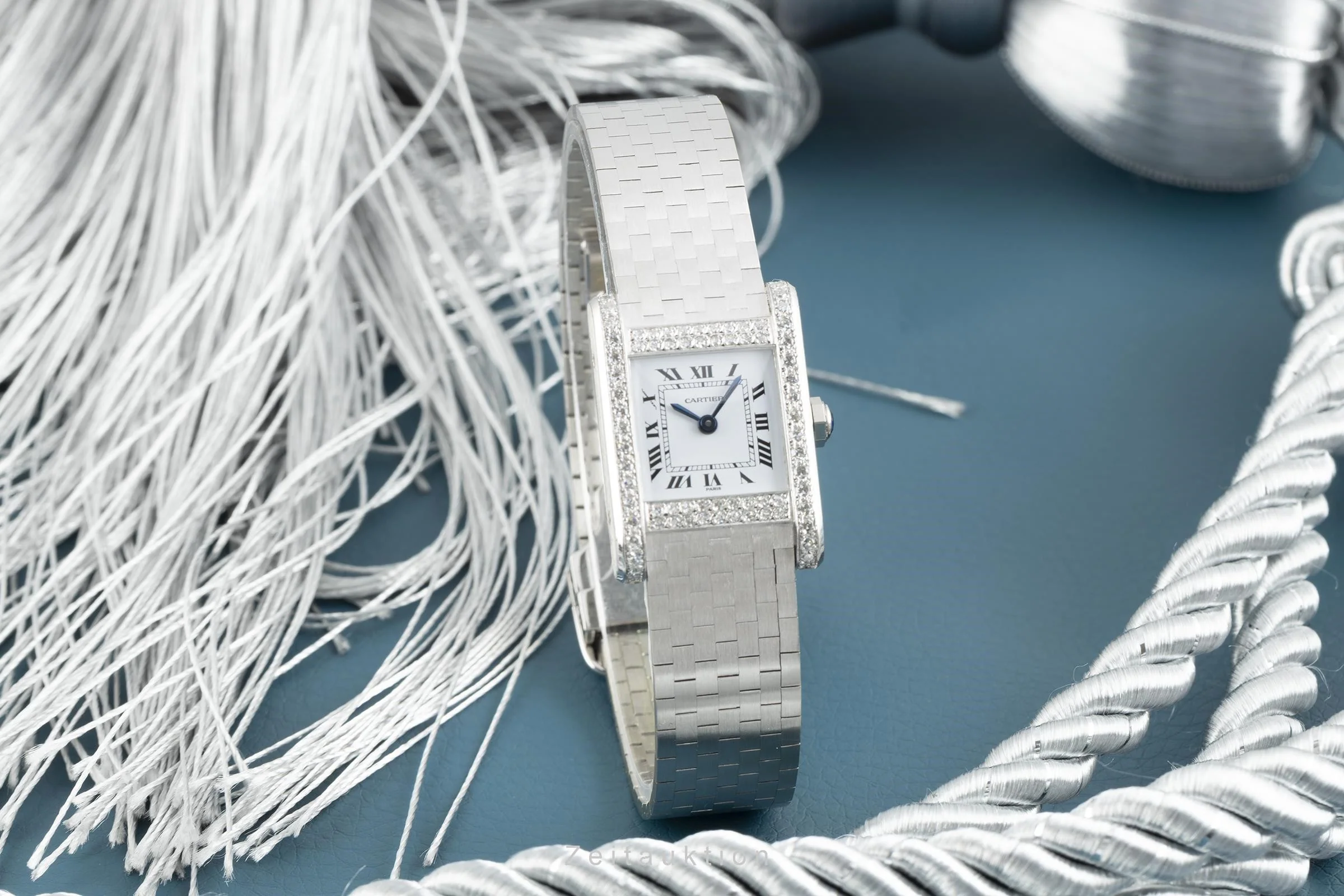 Cartier Tank 18 ct white gold manual winding women's watch 78093  [2108520] - Image 3