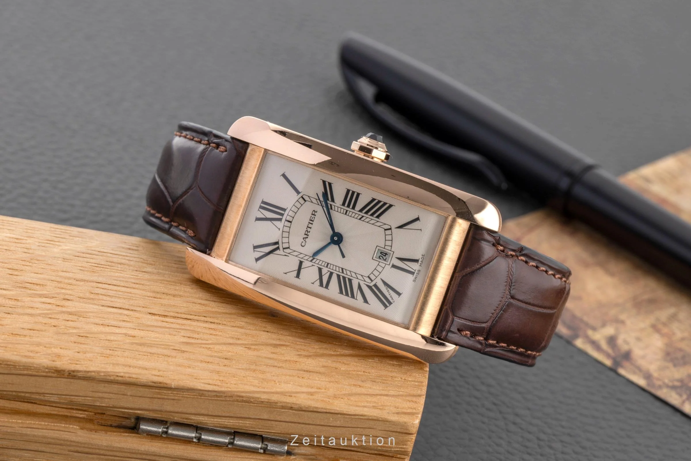 Cartier Tank Américaine 18 ct gold automatic men's watch W2609156  [2502631] - Image 3