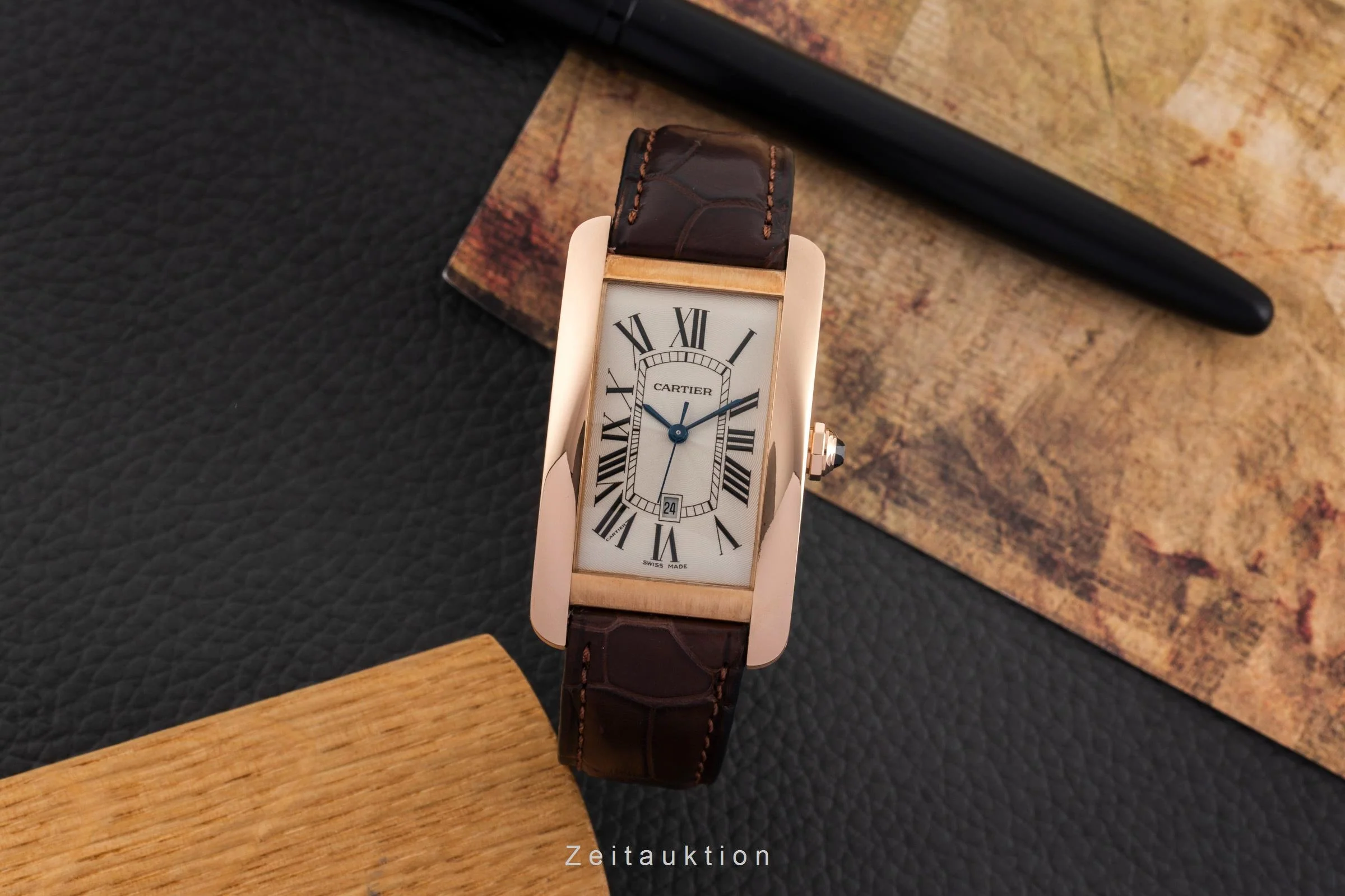 Cartier Tank Américaine 18 ct gold automatic men's watch W2609156  [2502631] - Image 4