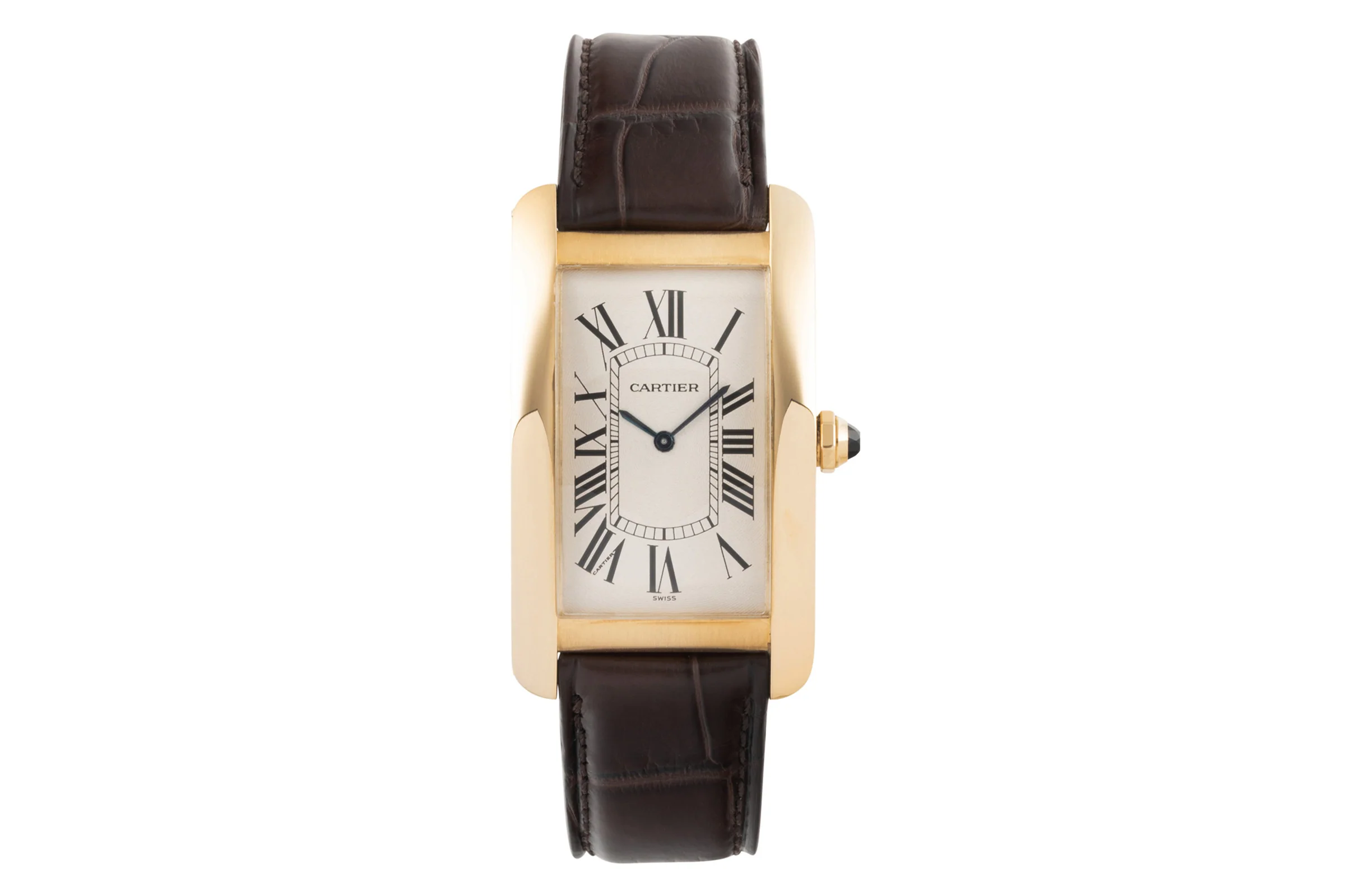 Cartier Tank Américaine 18 ct gold manual winding men's watch 1735 1  [2303533] - Image 4