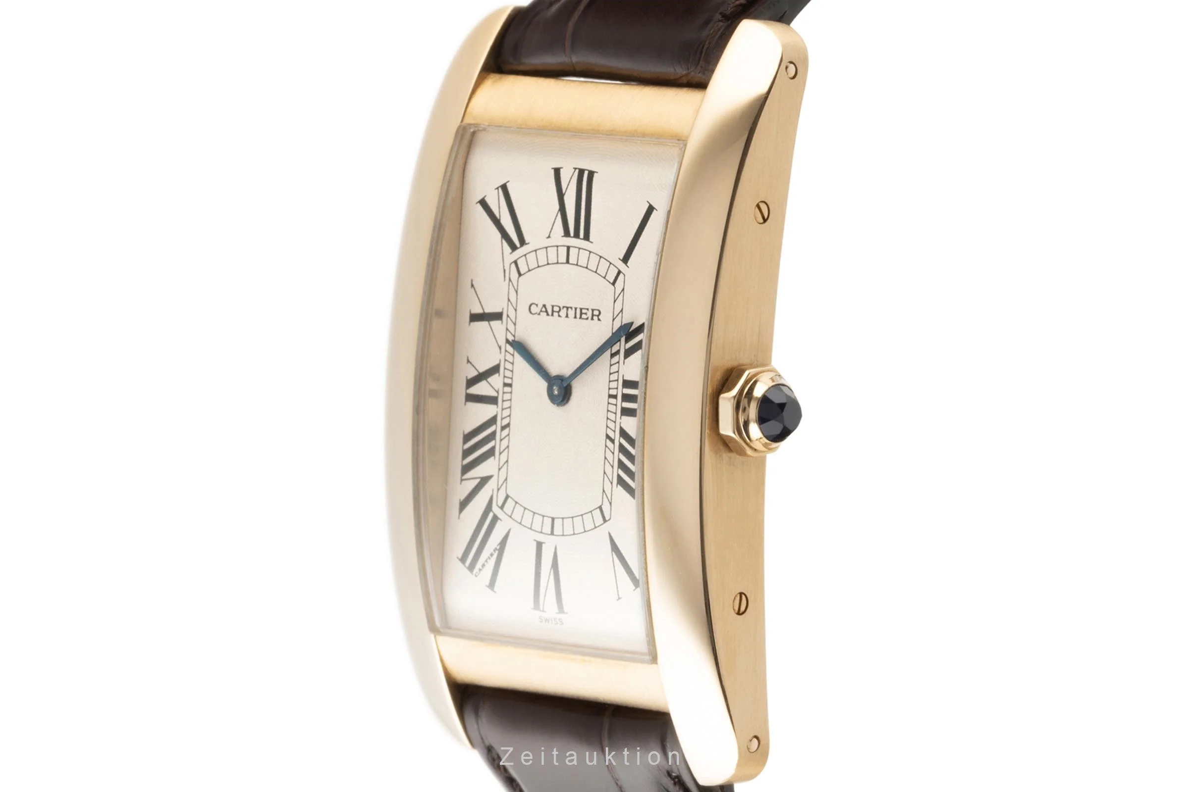 Cartier Tank Américaine 18 ct gold manual winding men's watch 1735 1  [2303533] - Image 6