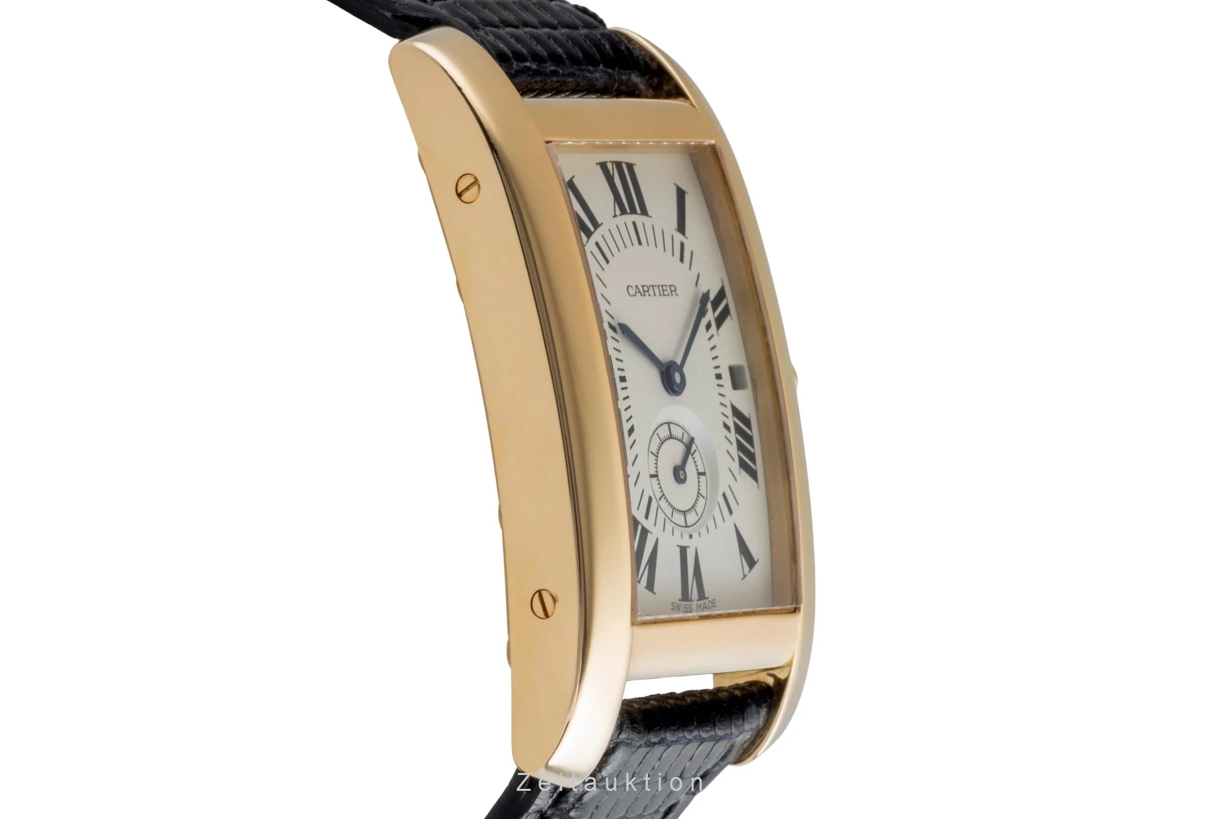 Cartier Tank Américaine 18 ct gold quartz men's watch 8012905  [2504080] - Image 8