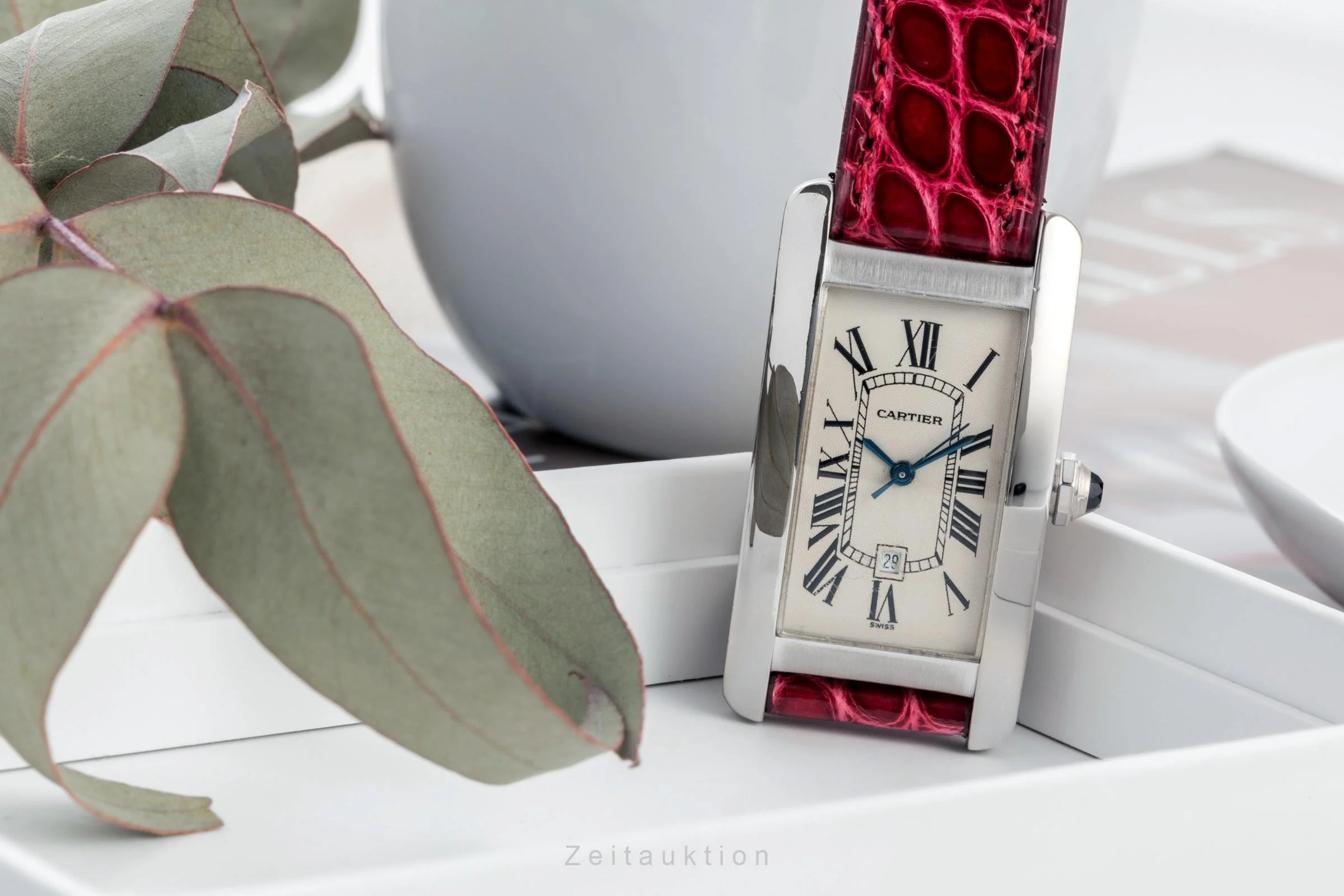 Cartier Tank Américaine 18 ct white gold automatic unisex W2603656, 1726 LP: 33000EUR  [2400912] - Image 11