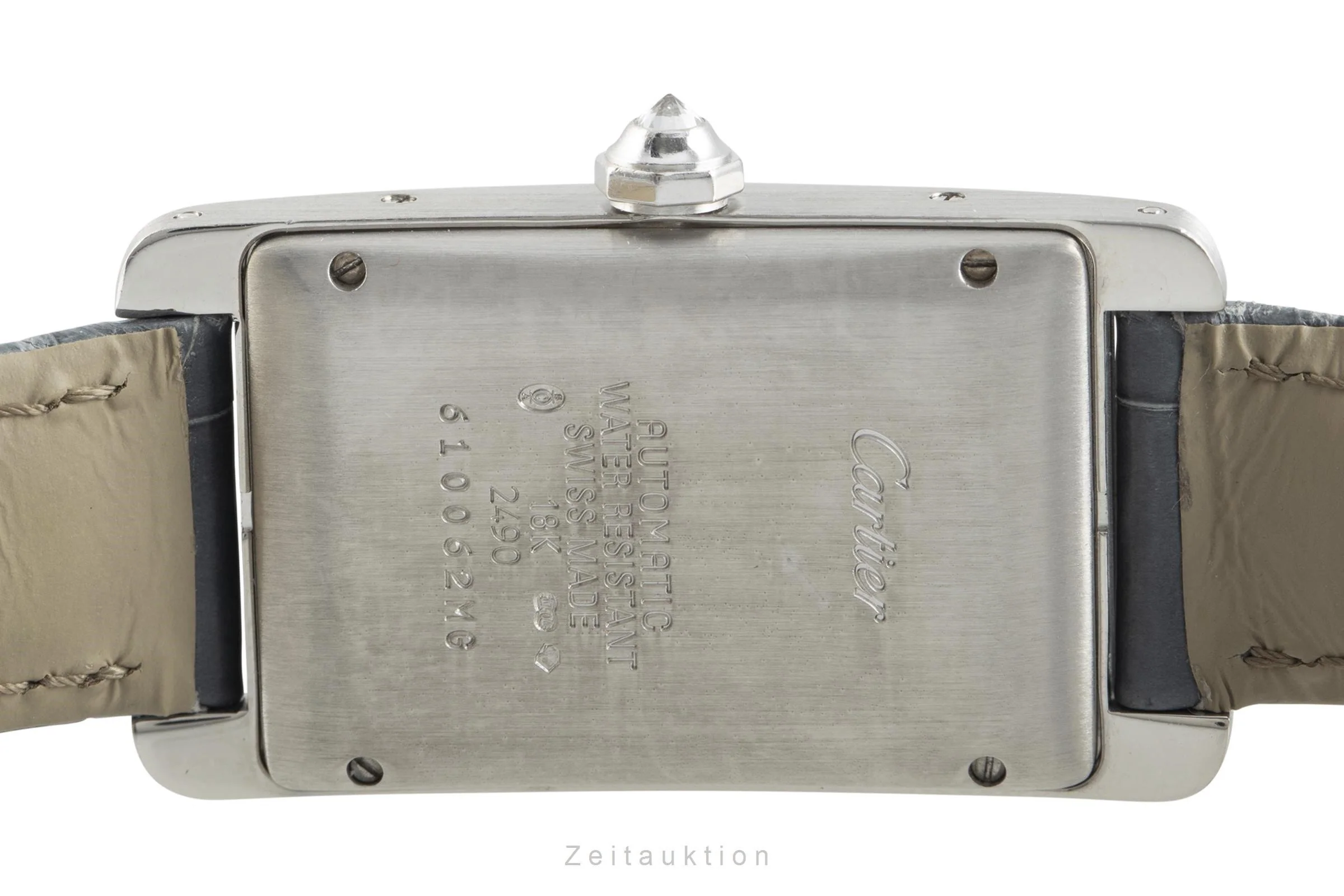 Cartier Tank Américaine 18 ct white gold automatic women's watch 2490 LP: 32000EUR  [2108498] - Image 12