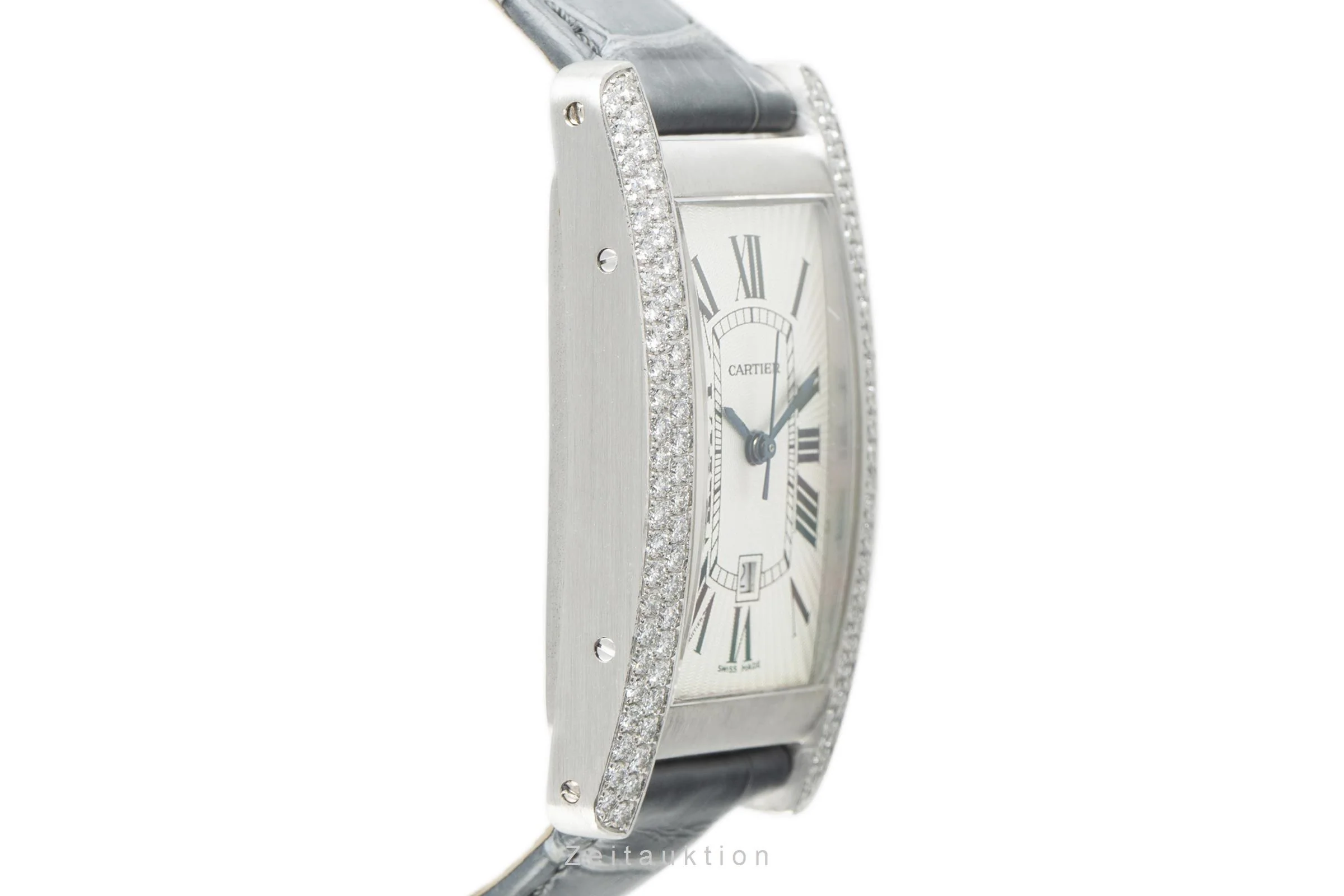 Cartier Tank Américaine 18 ct white gold automatic women's watch 2490 LP: 32000EUR  [2108498] - Image 7