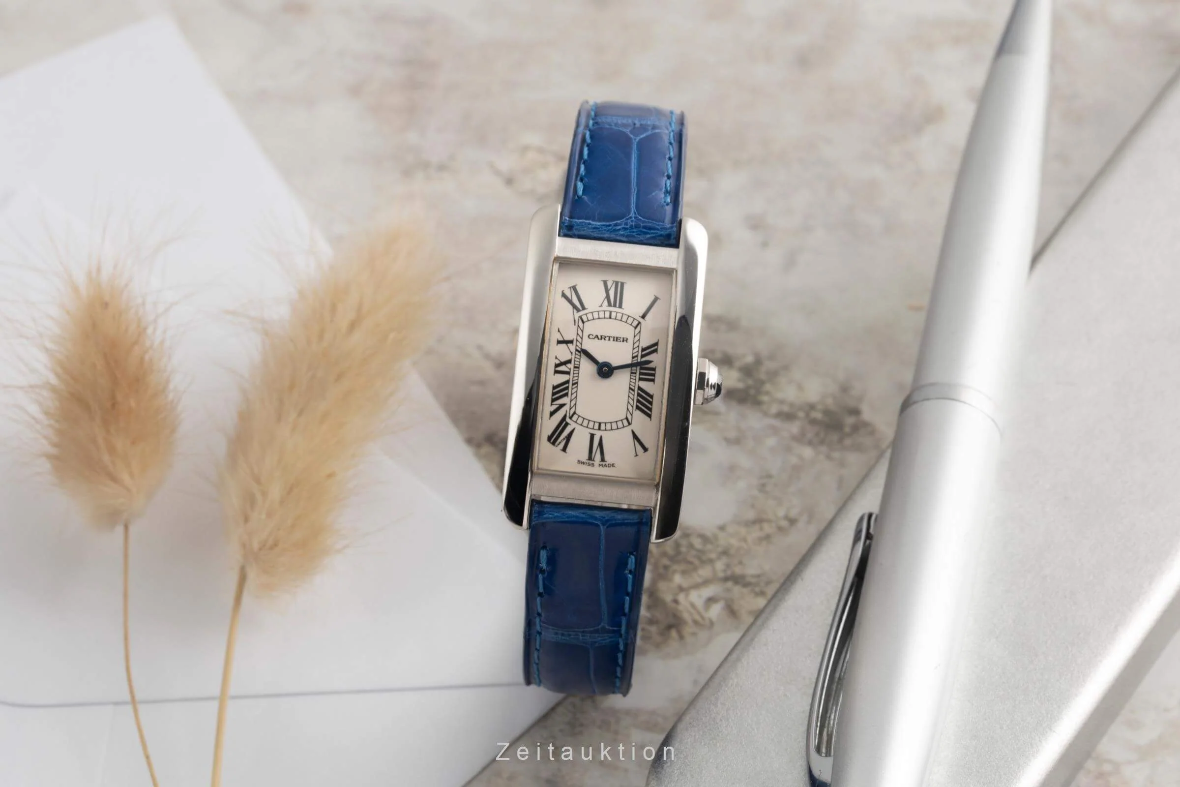 Cartier Tank Américaine 18 ct white gold quartz women's watch W26019L4 LP: 12400EUR  [2501306] - Image 4