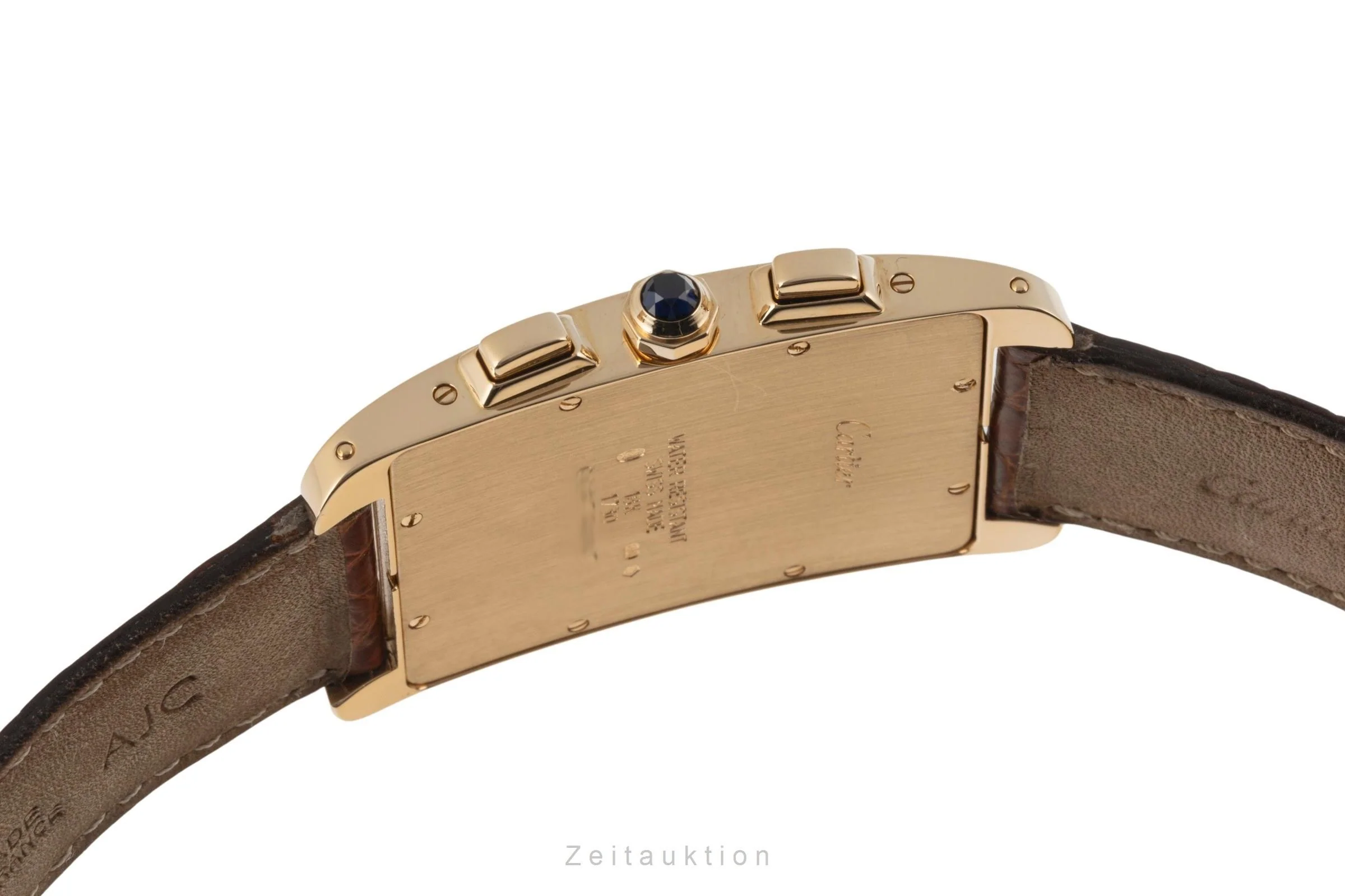 Cartier Tank Américaine chronograph 18 ct gold quartz men's watch W2601156, 1730  [2400299] - Image 10