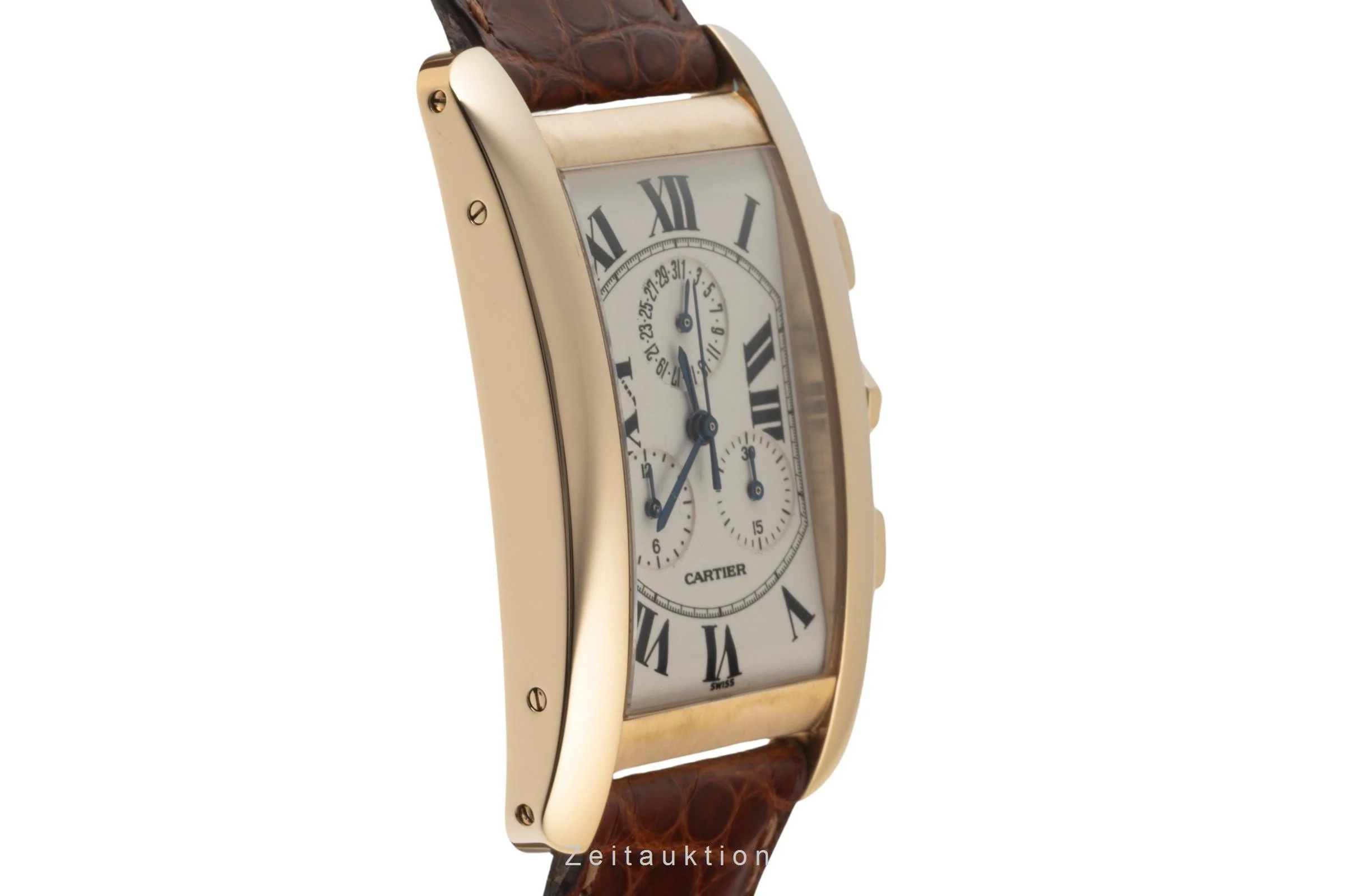 Cartier Tank Américaine chronograph 18 ct gold quartz men's watch W2601156, 1730  [2400299] - Image 7