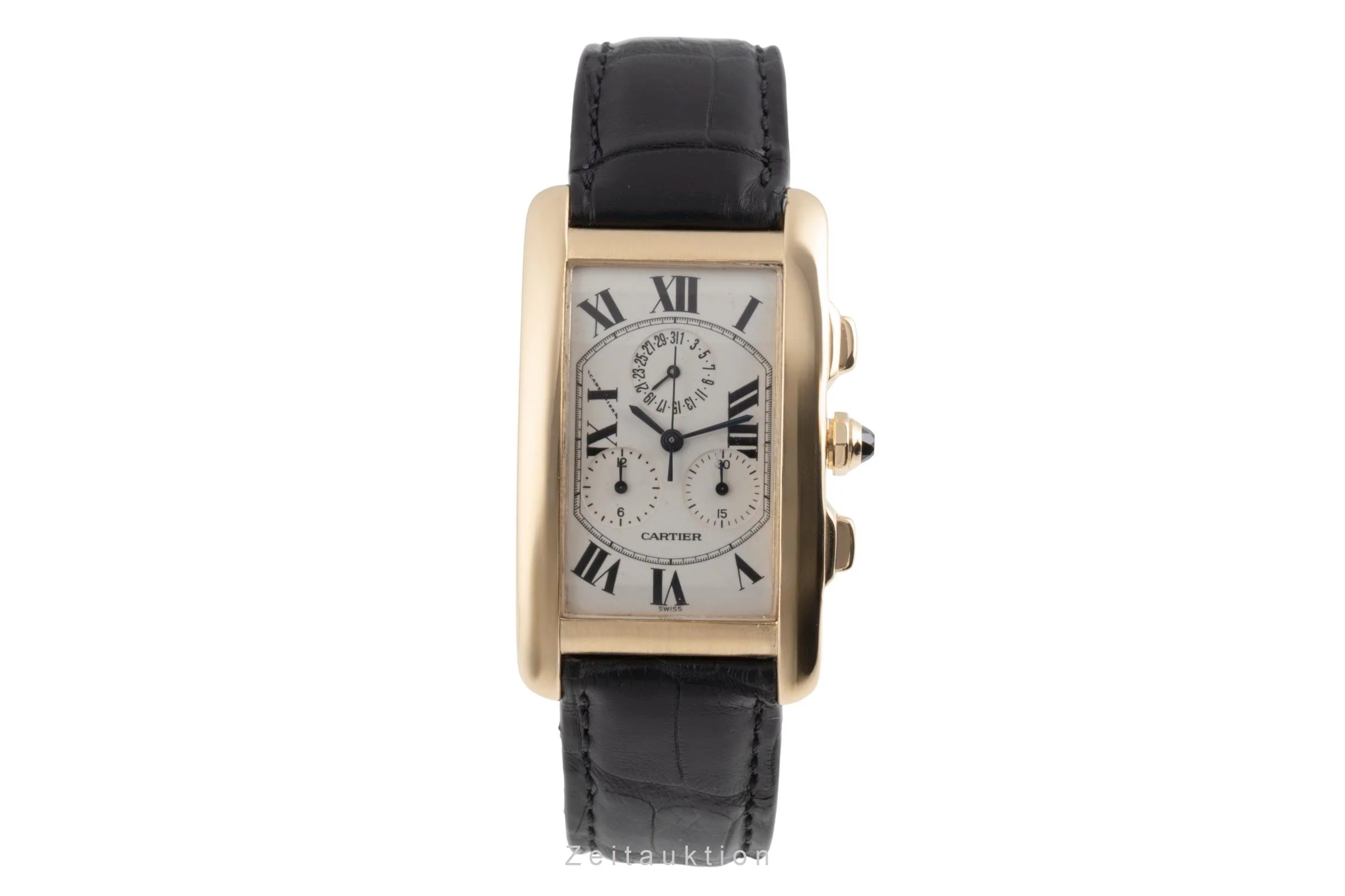 Cartier Tank Américaine chronograph 18 ct gold quartz men's watch W2601156  [2504041] - Image 5
