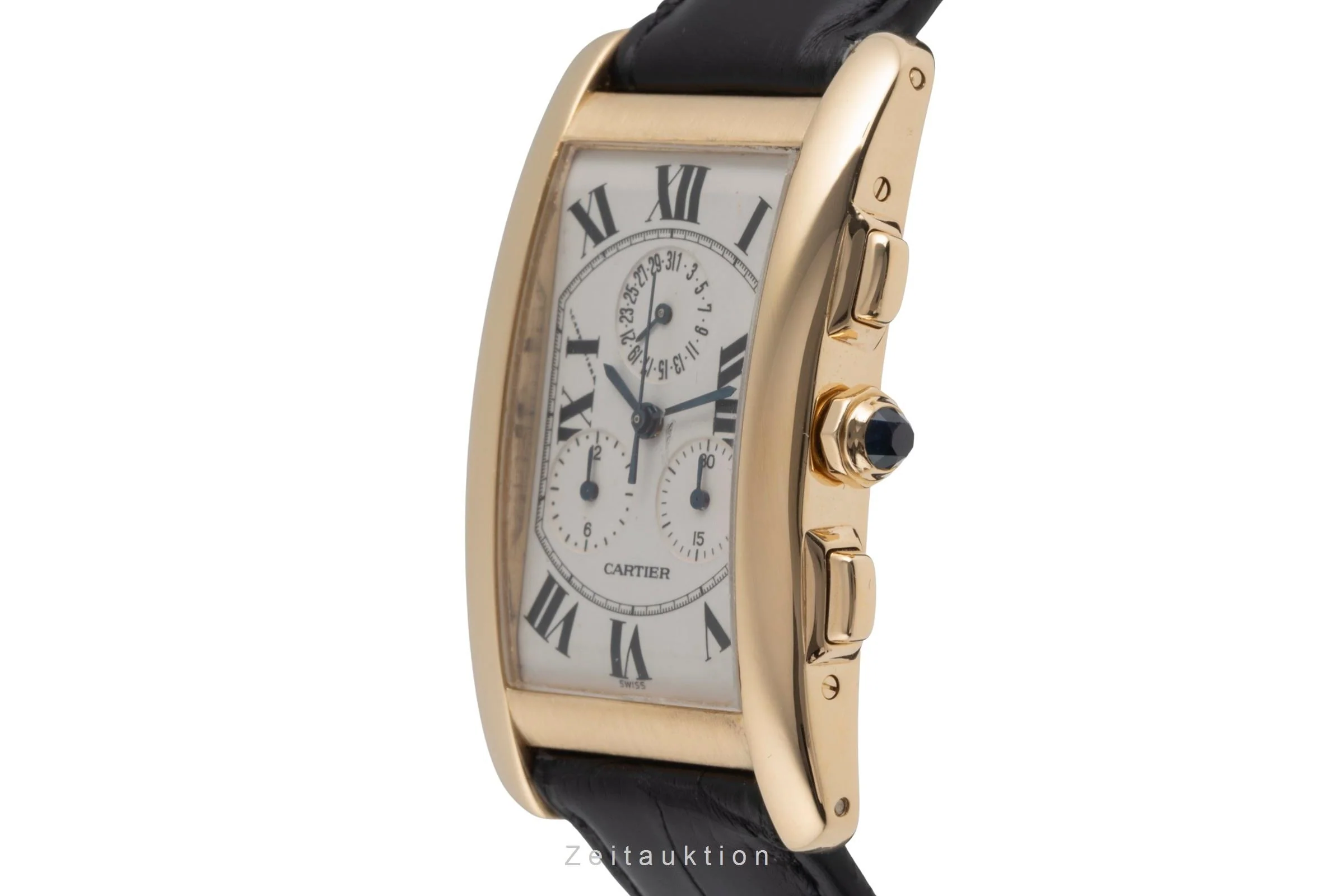 Cartier Tank Américaine chronograph 18 ct gold quartz men's watch W2601156  [2504041] - Image 7