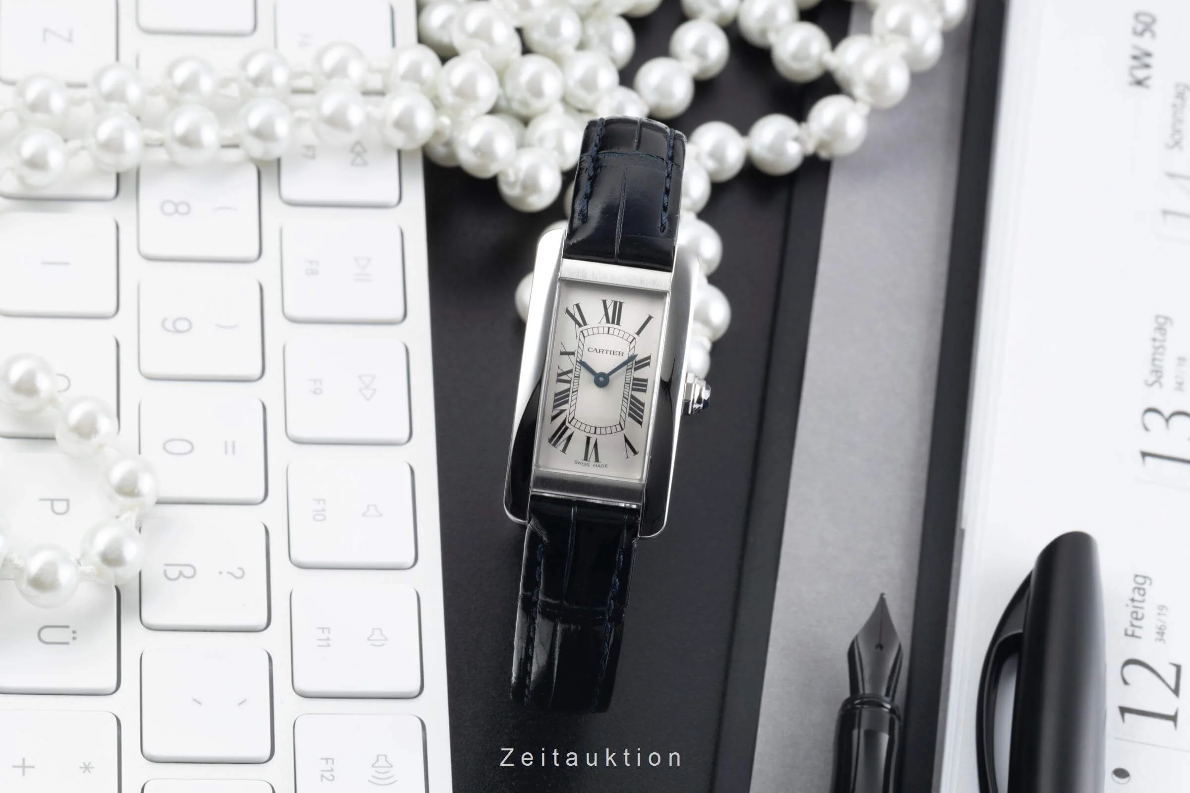 Cartier Tank Américaine steel quartz women's watch WSTA0016 LP: 4300EUR  [2500094] - Image 4