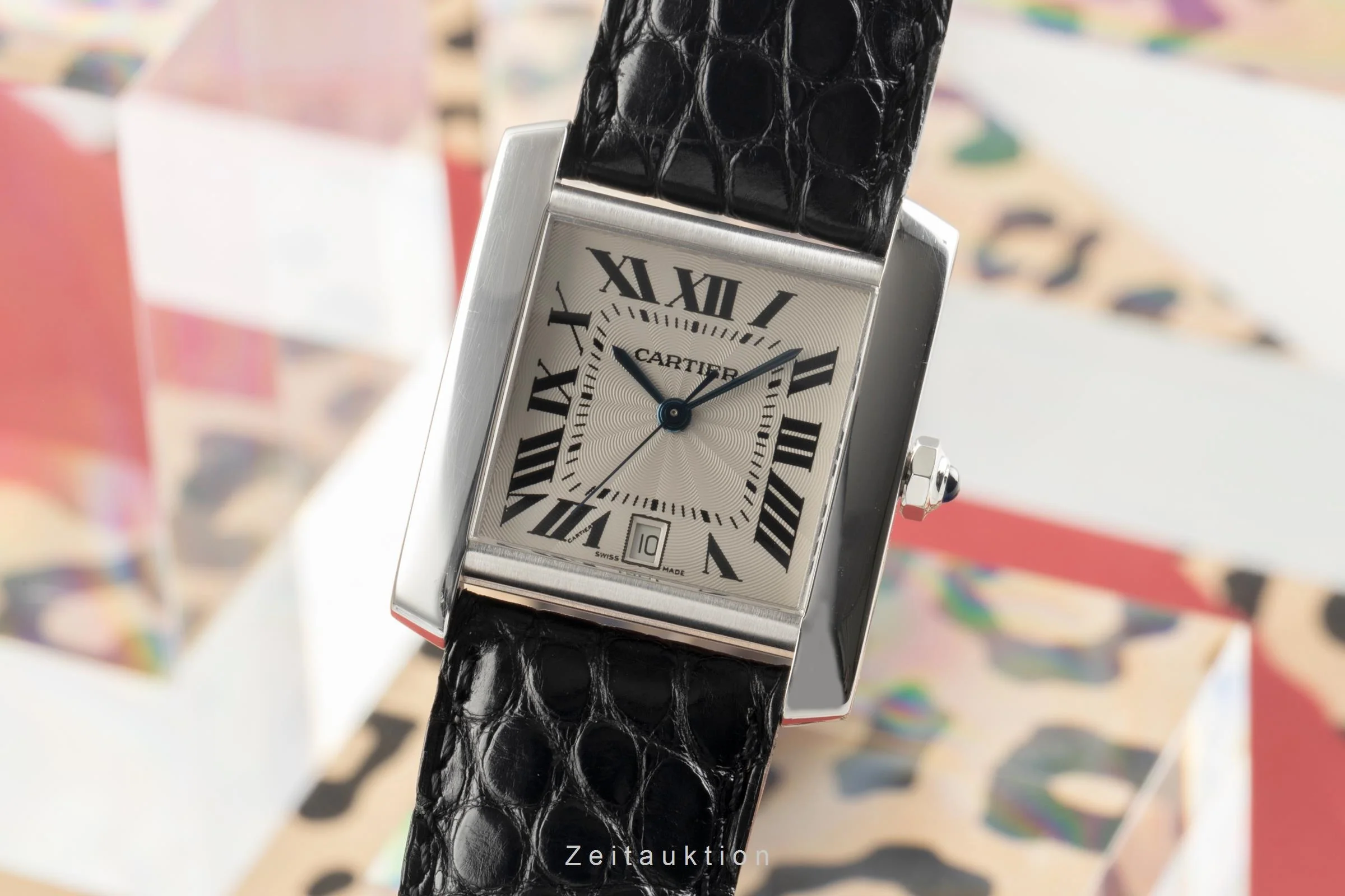 Cartier Tank Francaise 18 ct white gold automatic men's watch W5001156, 2366  [2504466] - Image 2