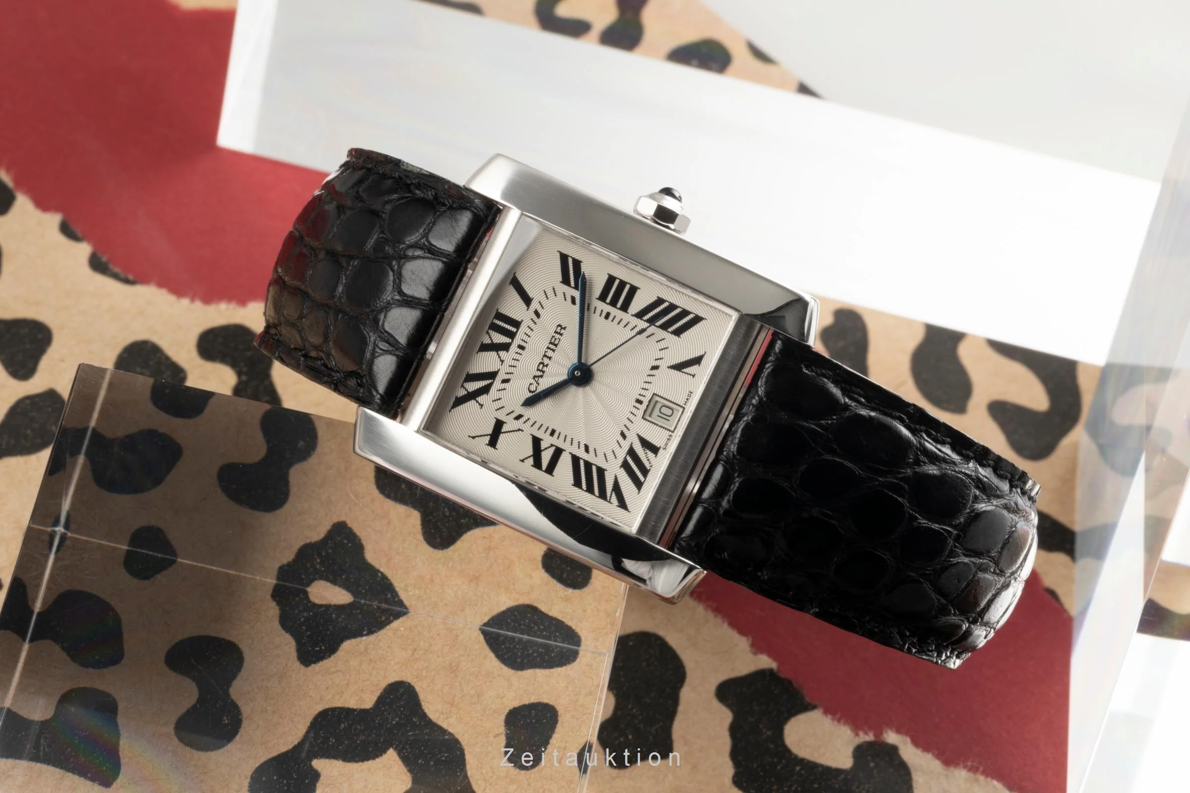 Cartier Tank Francaise 18 ct white gold automatic men's watch W5001156, 2366  [2504466] - Image 3