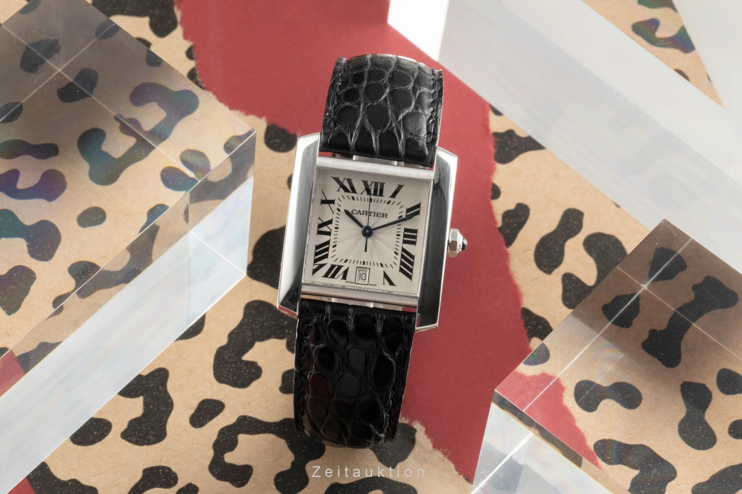 Cartier Tank Francaise 18 ct white gold automatic men's watch W5001156, 2366  [2504466] - Image 4