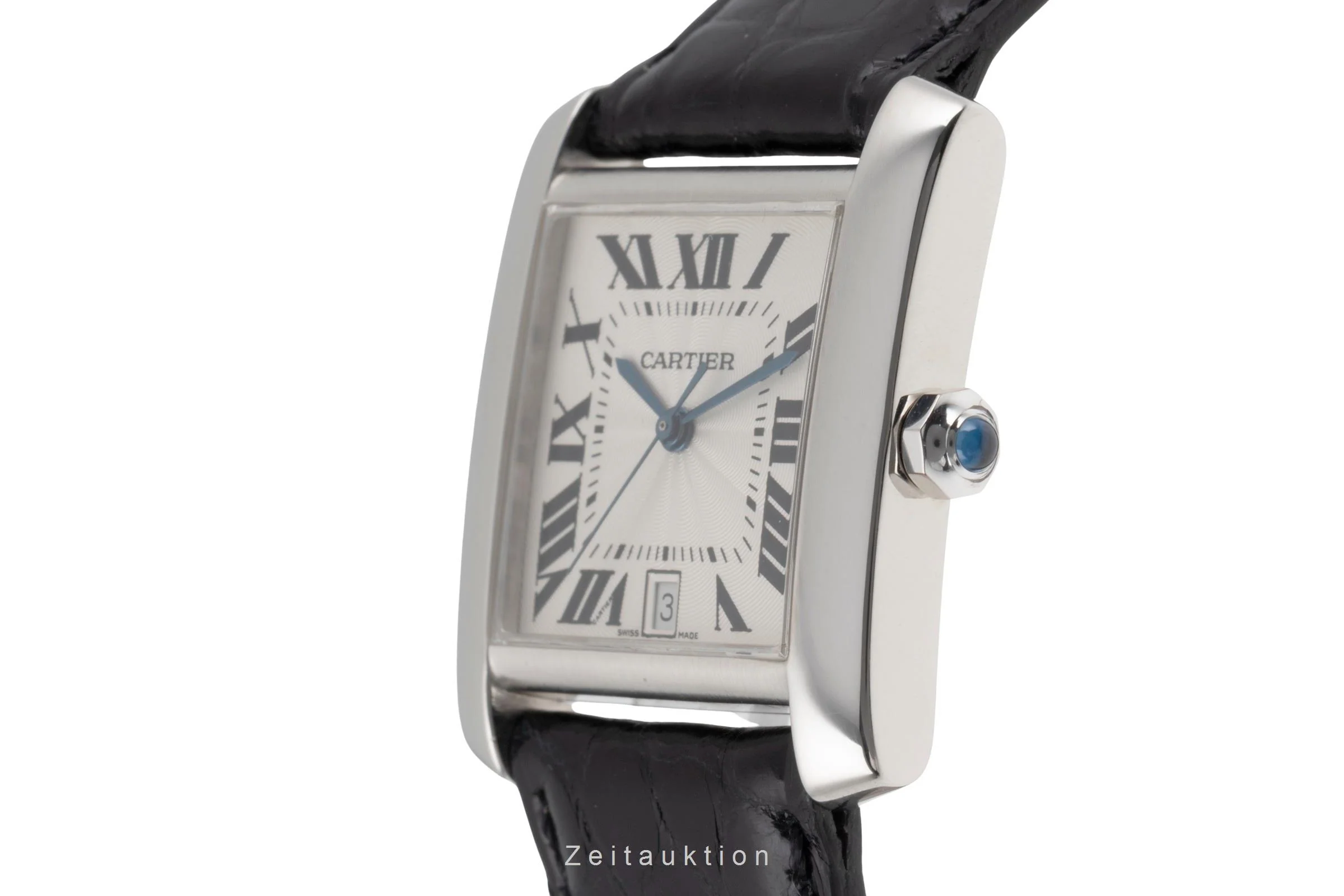 Cartier Tank Francaise 18 ct white gold automatic women's watch W50011S3  [2504406] - Image 7