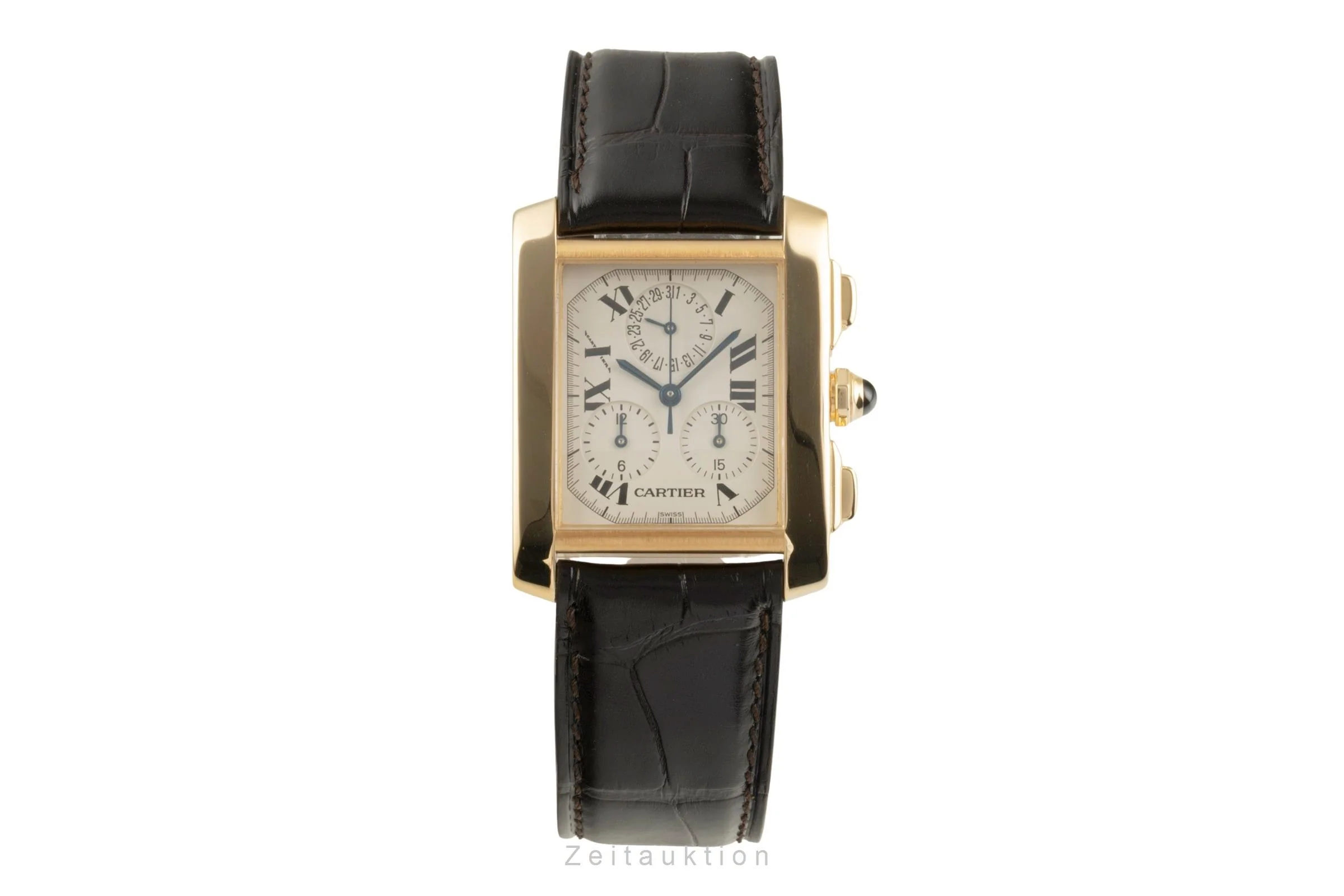 Cartier Tank Francaise chronograph 18 ct gold quartz men's watch W5000556, 1830  [2504293] - Image 5