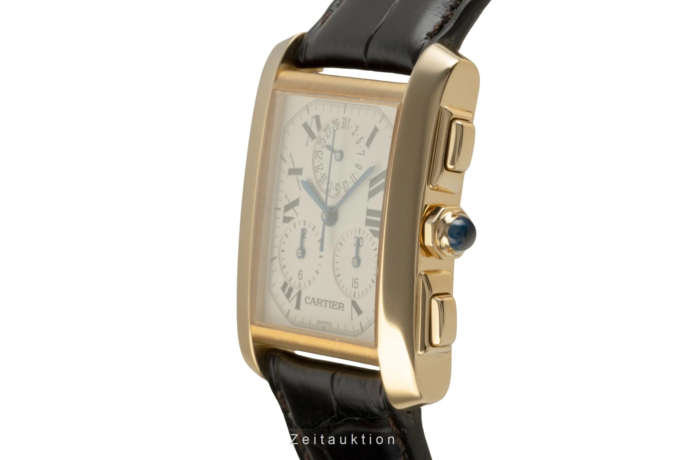 Cartier Tank Francaise chronograph 18 ct gold quartz men's watch W5000556, 1830  [2504293] - Image 7
