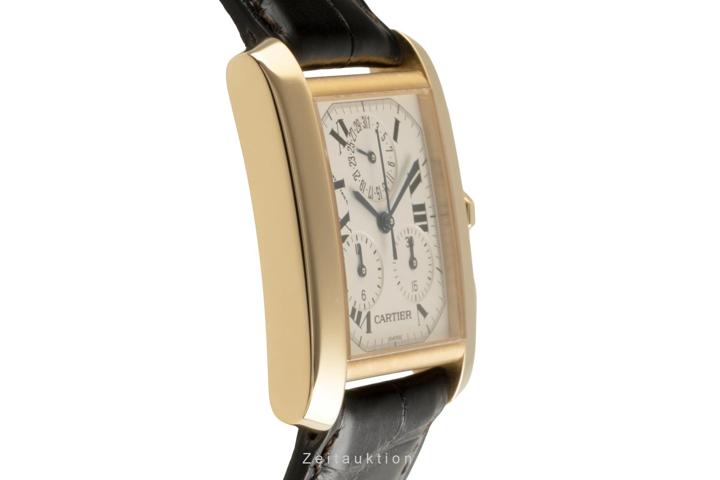 Cartier Tank Francaise chronograph 18 ct gold quartz men's watch W5000556, 1830  [2504293] - Image 8