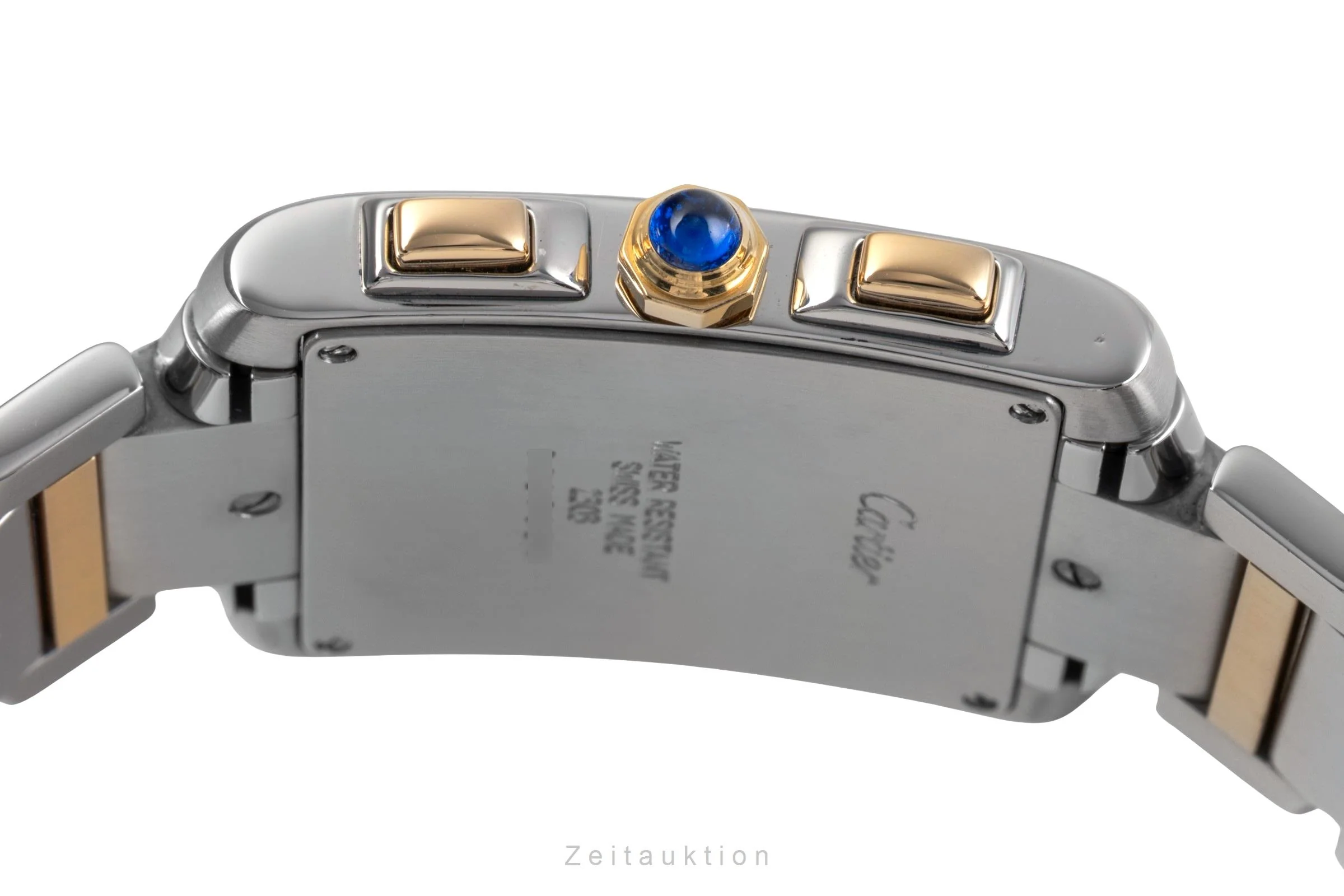 Cartier Tank Francaise chronograph steel / gold quartz men's watch W51004Q4  [2503097] - Image 12