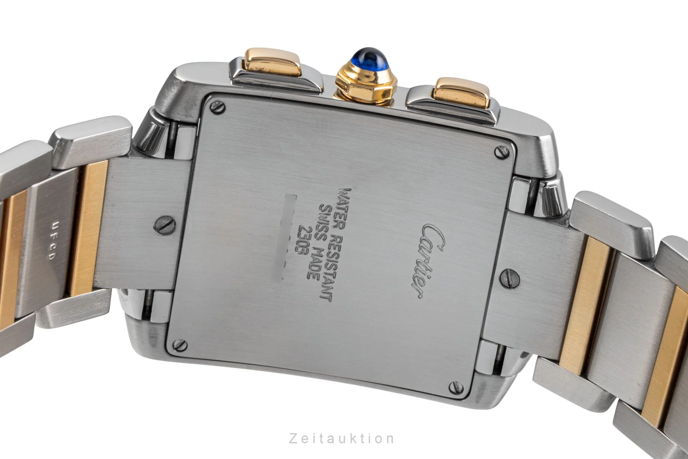 Cartier Tank Francaise chronograph steel / gold quartz men's watch W51004Q4  [2503097] - Image 13