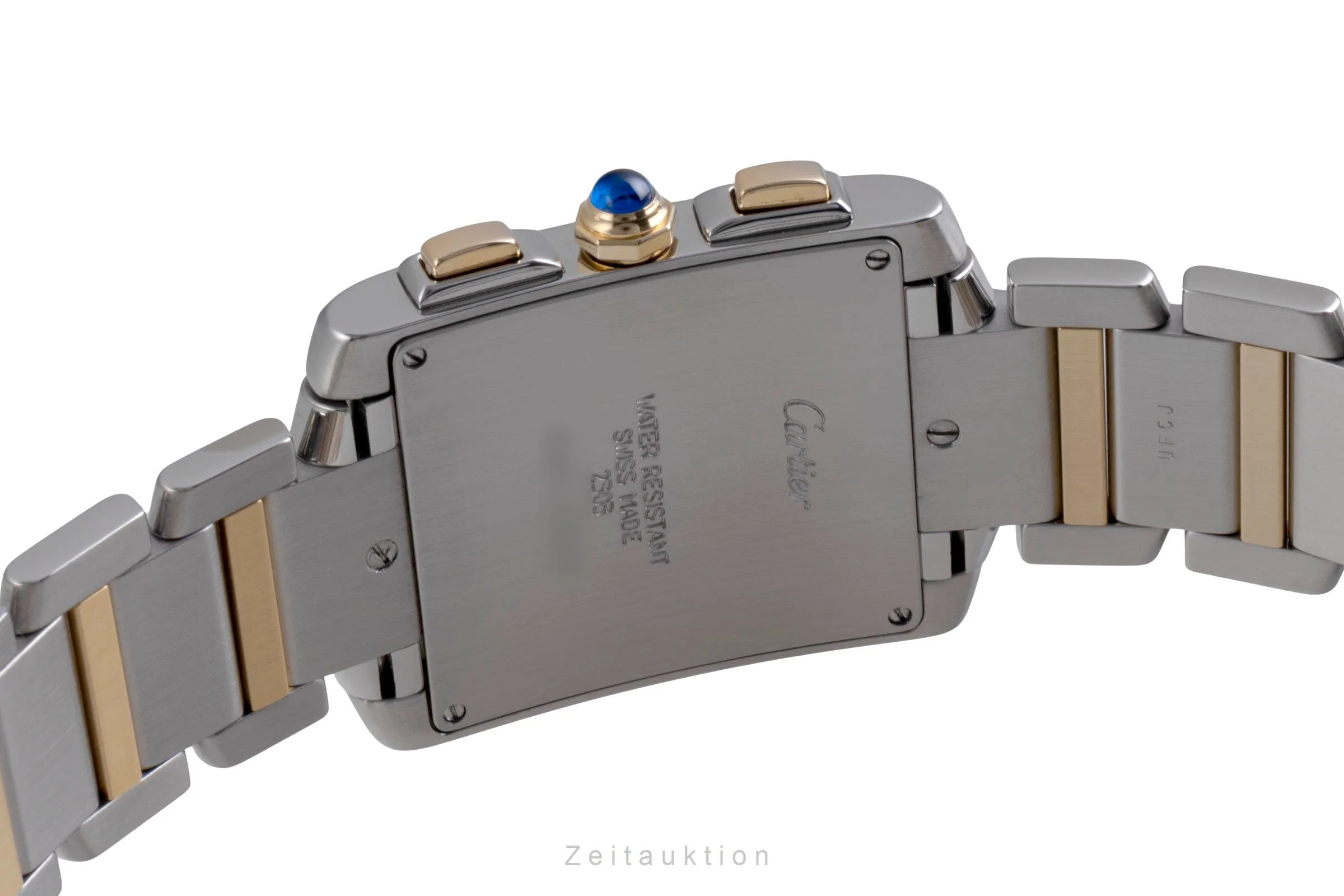 Cartier Tank Francaise chronograph steel / gold quartz men's watch W51004Q4  [2600206] - Image 12