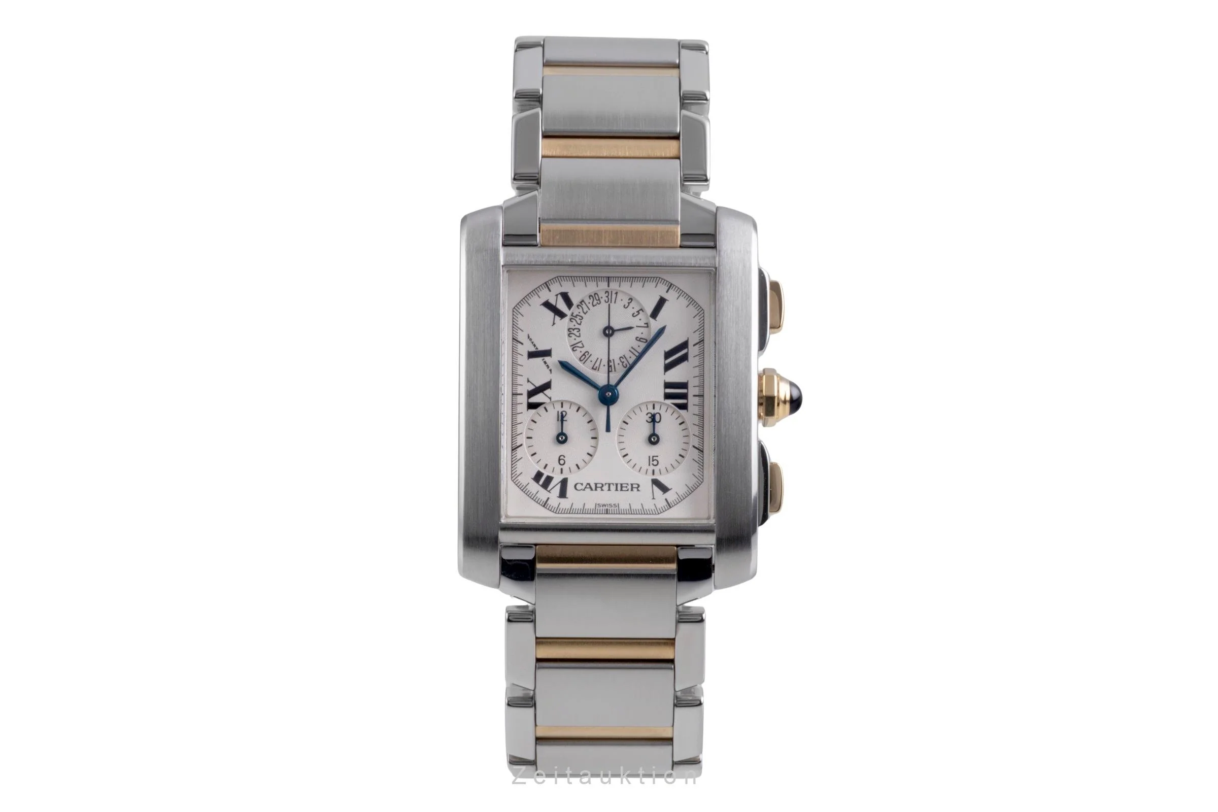 Cartier Tank Francaise chronograph steel / gold quartz men's watch W51004Q4  [2600206] - Image 5