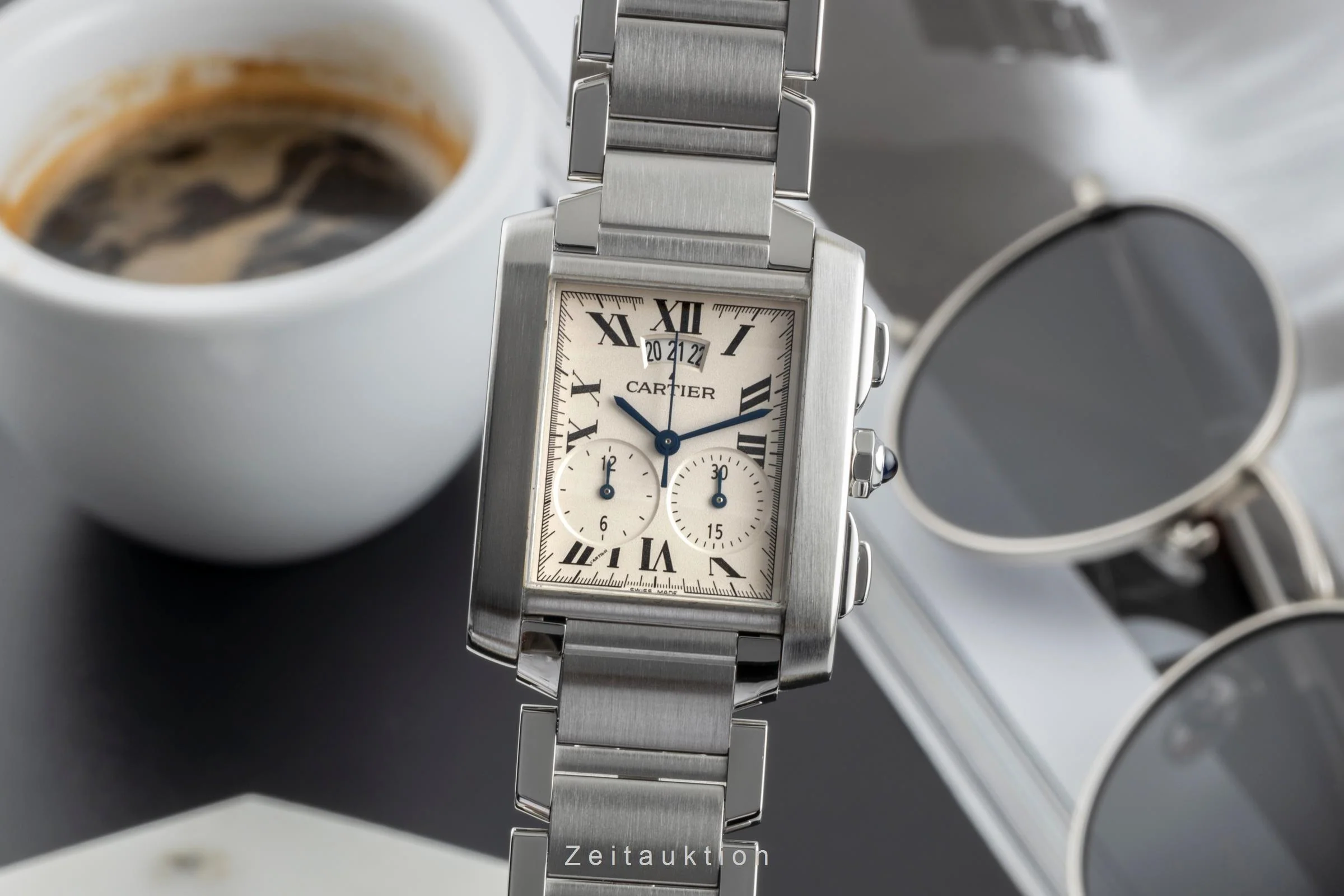 Cartier Tank Francaise chronograph steel quartz unisex W51024Q3  [2505904] - Image 2