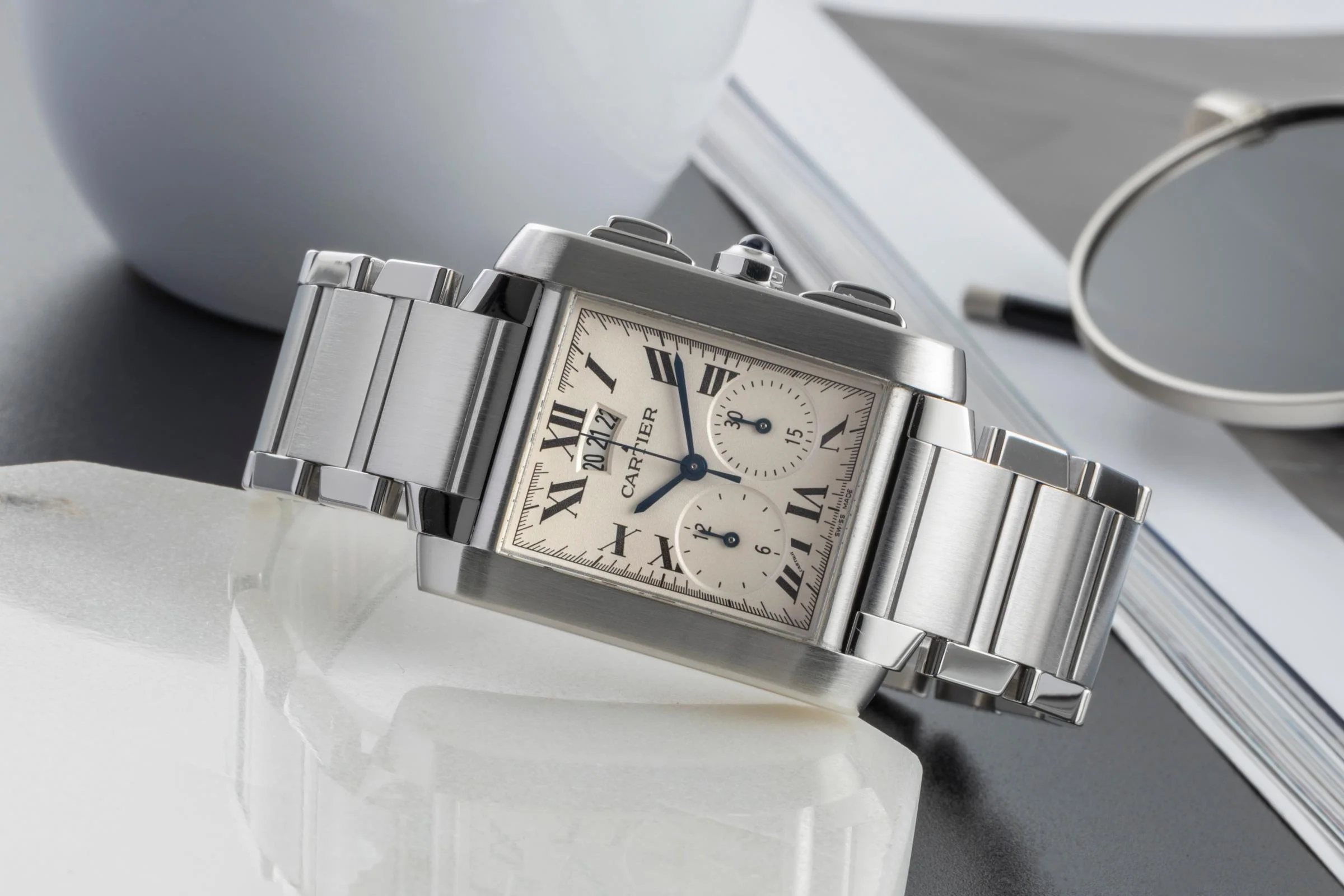 Cartier Tank Francaise chronograph steel quartz unisex W51024Q3  [2505904] - Image 3