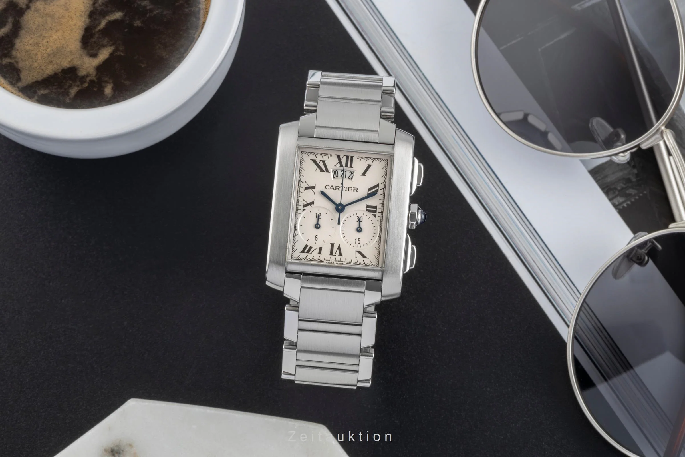 Cartier Tank Francaise chronograph steel quartz unisex W51024Q3  [2505904] - Image 4