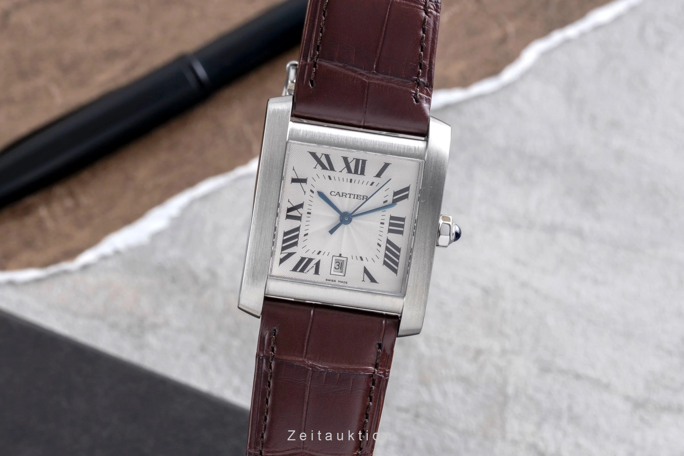 Cartier Tank Francaise steel automatic men's watch W5101755  [2600073] - Image 2