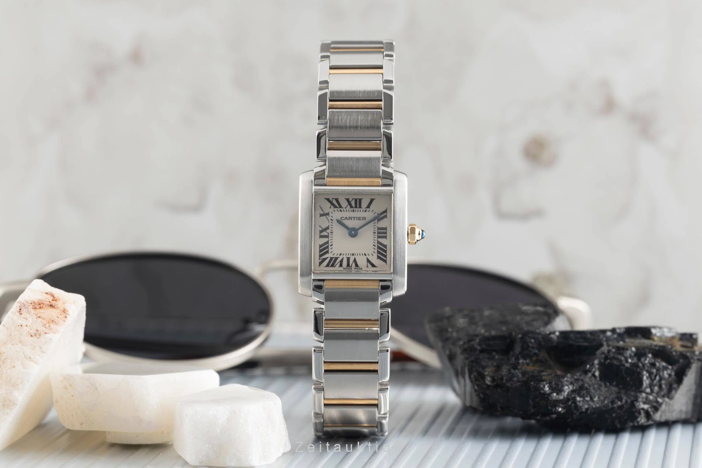 Cartier Tank Francaise steel / gold quartz women's watch W51007Q4  [2501787] - Image 4