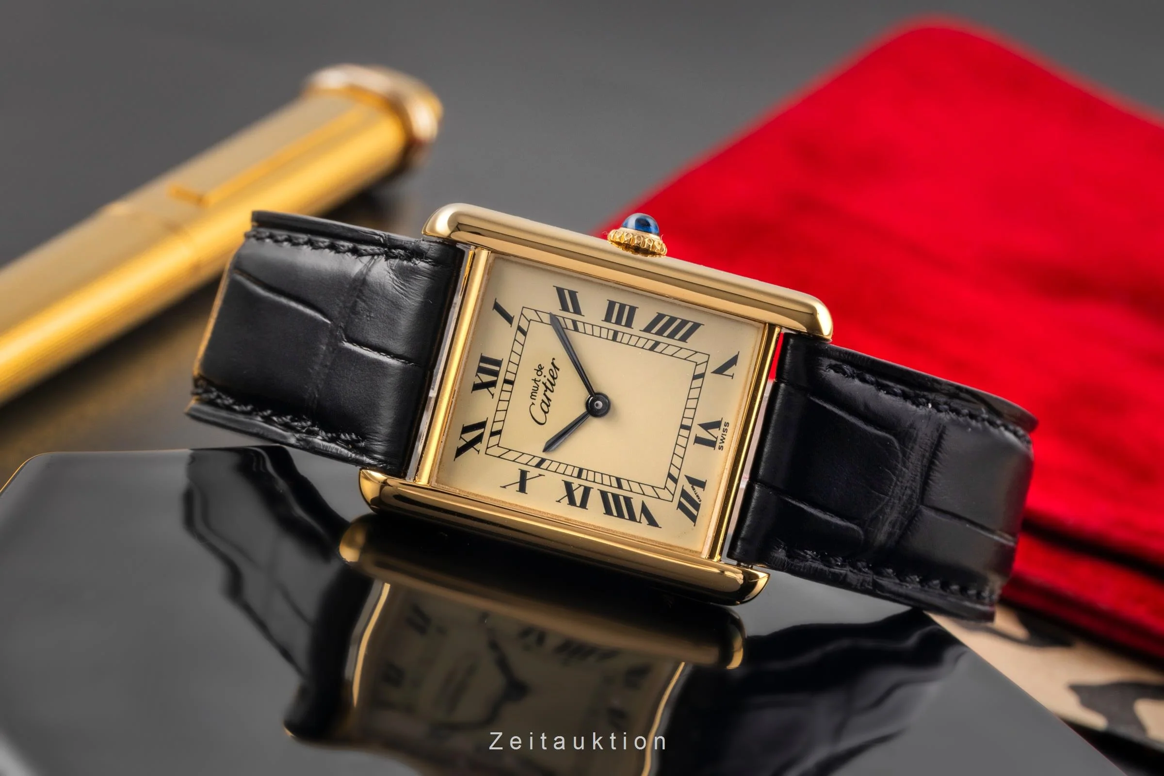 Cartier Tank silver-gilt manual winding unisex 6  [2504166] - Image 3