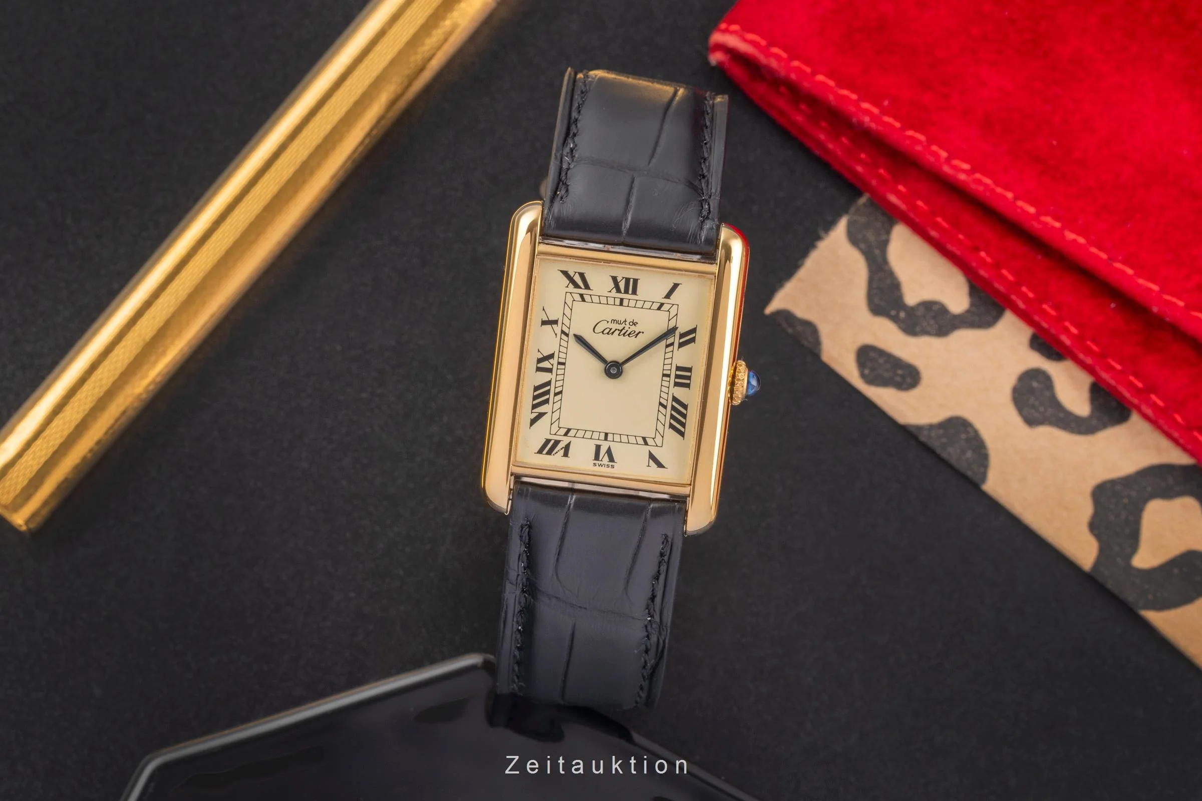 Cartier Tank silver-gilt manual winding unisex 6  [2504166] - Image 4