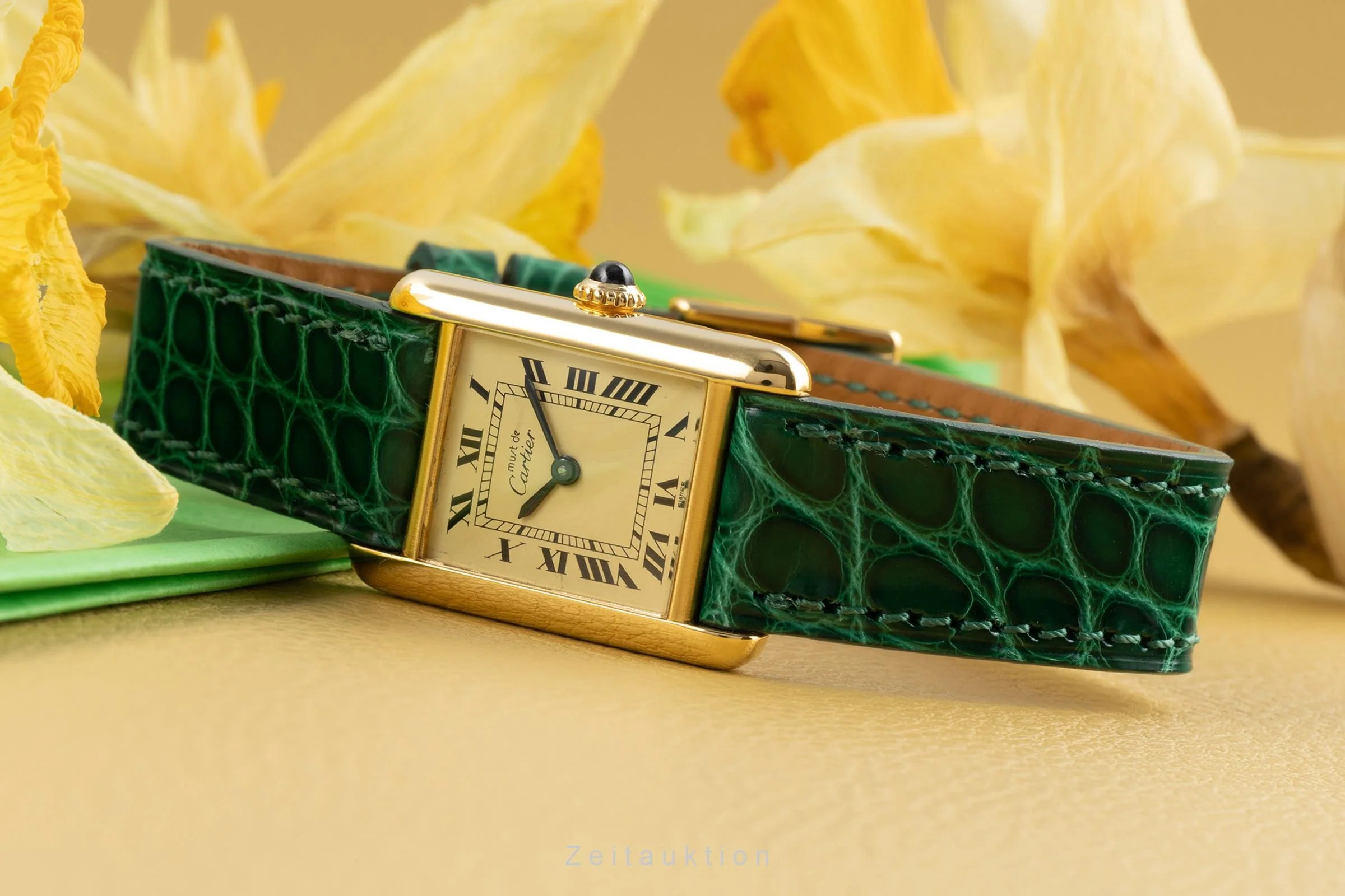 Cartier Tank silver-gilt manual winding women's watch  [2303273] - Image 2