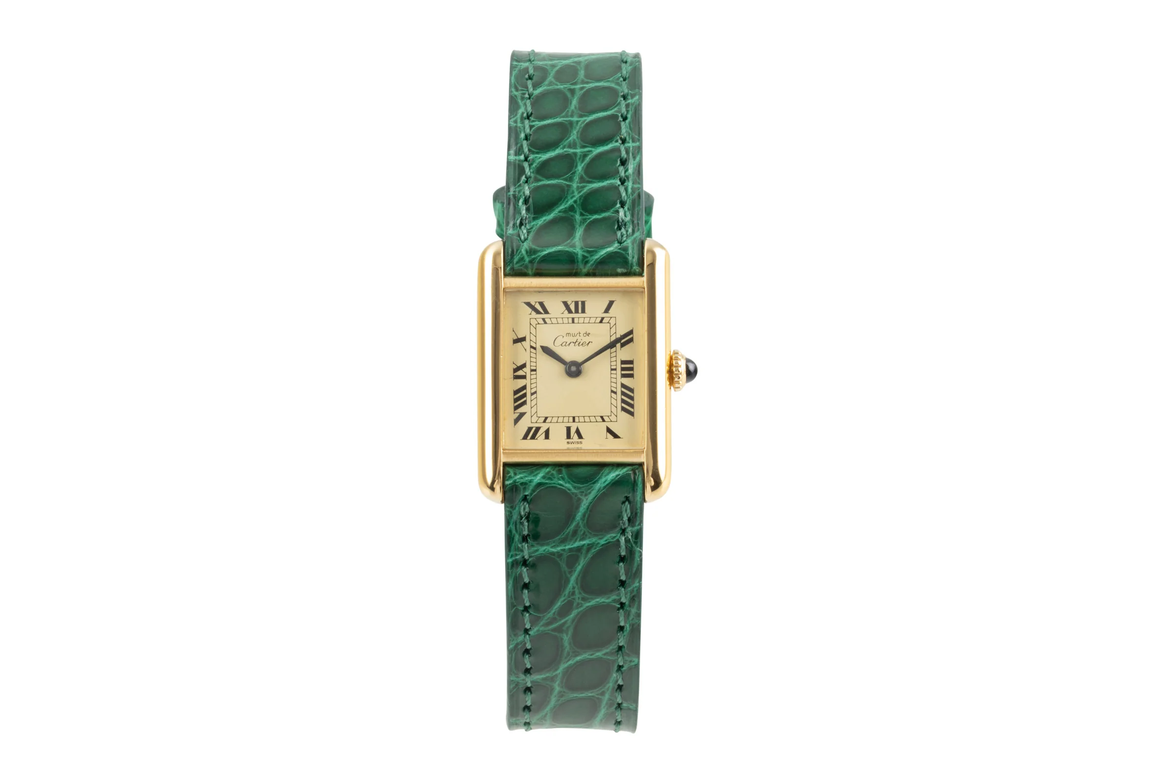 Cartier Tank silver-gilt manual winding women's watch  [2303273] - Image 4