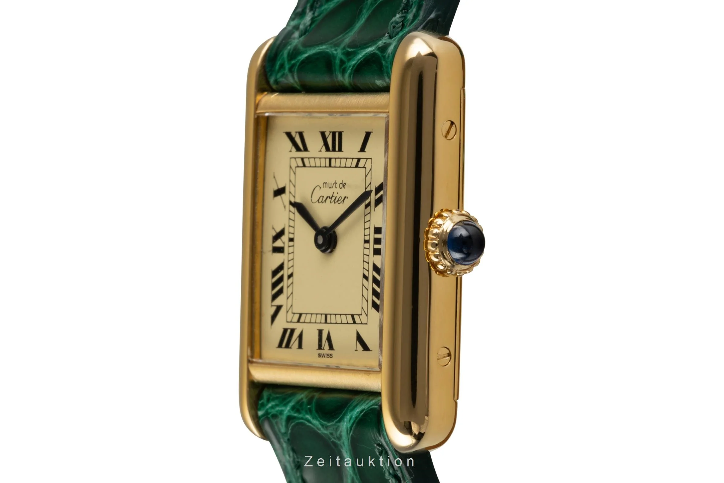 Cartier Tank silver-gilt manual winding women's watch  [2303273] - Image 6