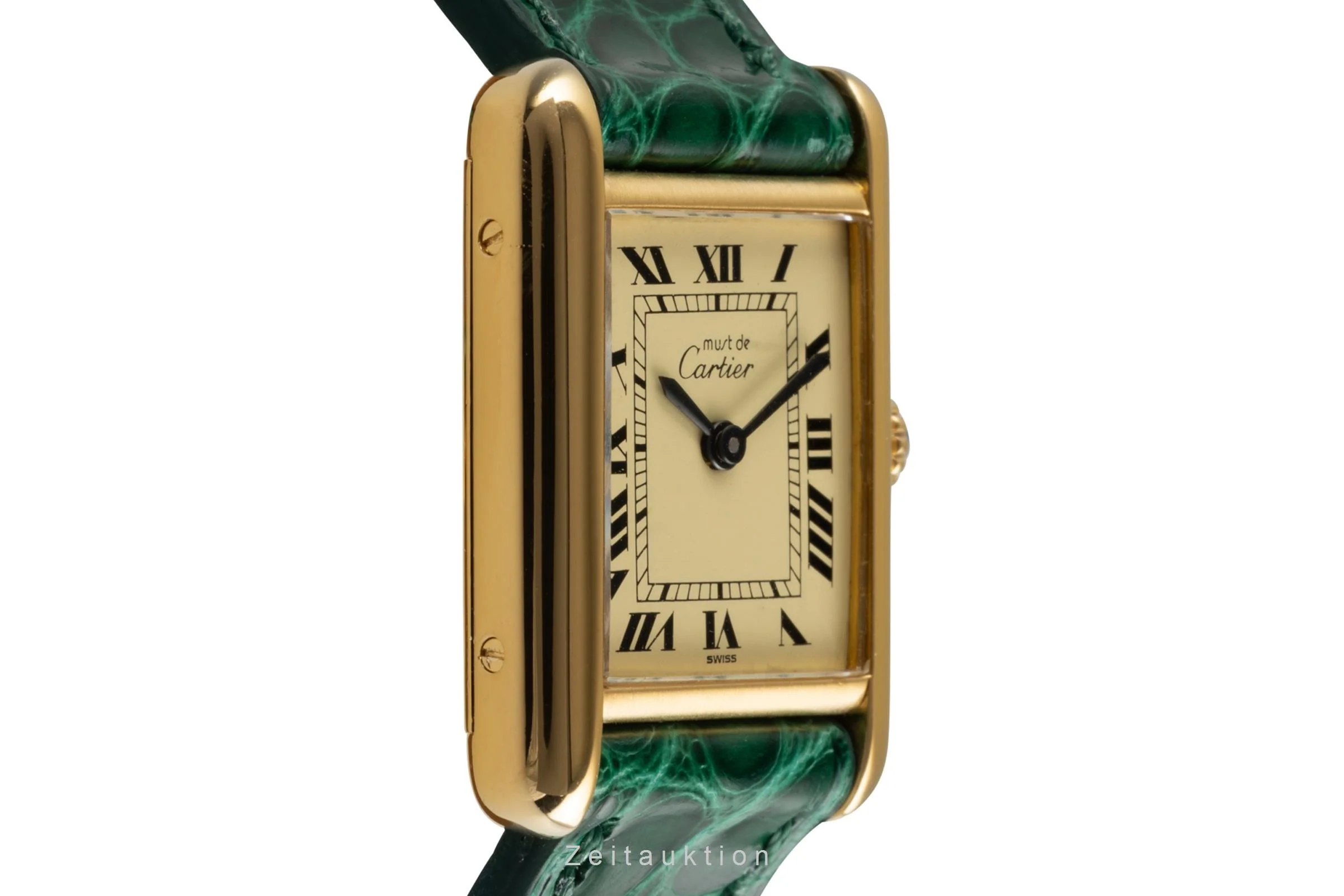 Cartier Tank silver-gilt manual winding women's watch  [2303273] - Image 7