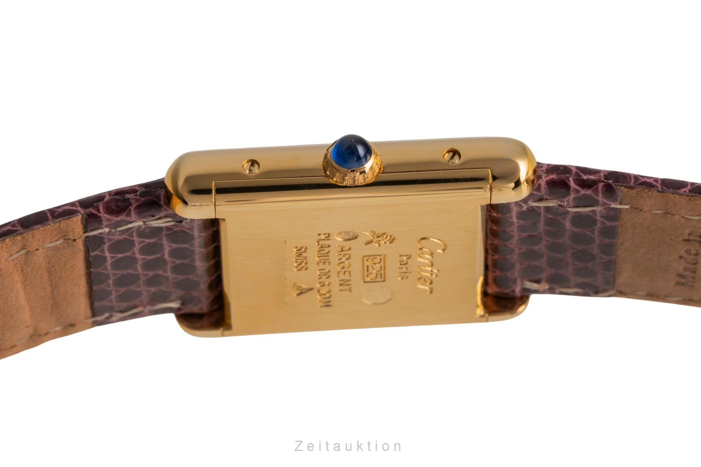 Cartier Tank silver-gilt manual winding women's watch 3  [2503074] - Image 12