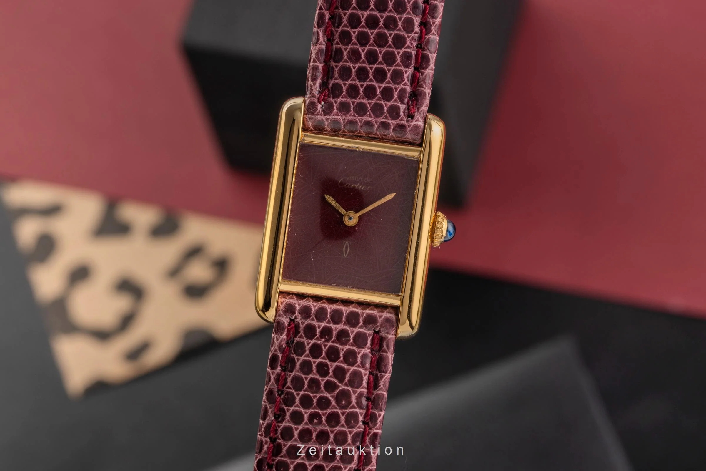 Cartier Tank silver-gilt manual winding women's watch 3  [2503074] - Image 2