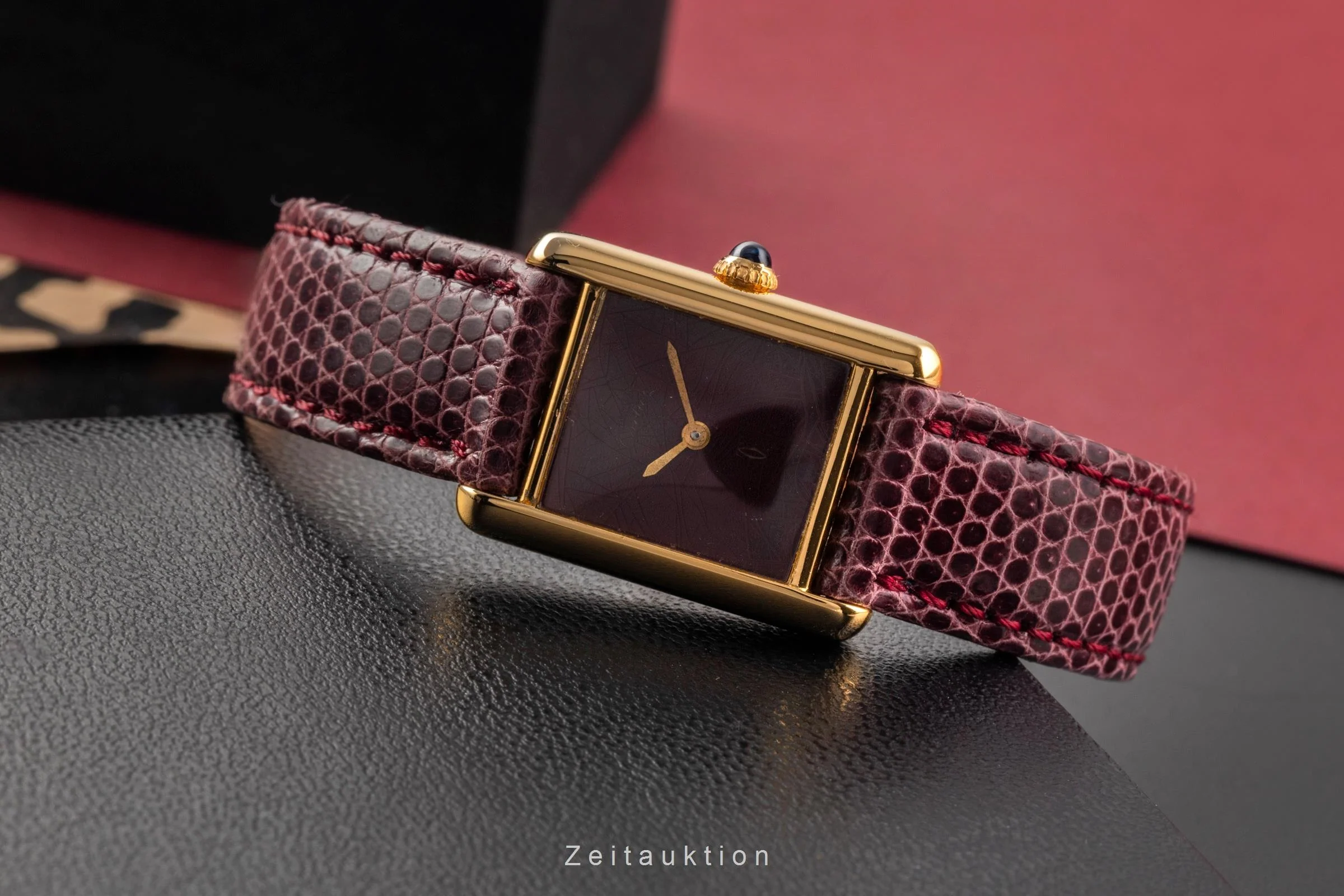 Cartier Tank silver-gilt manual winding women's watch 3  [2503074] - Image 3